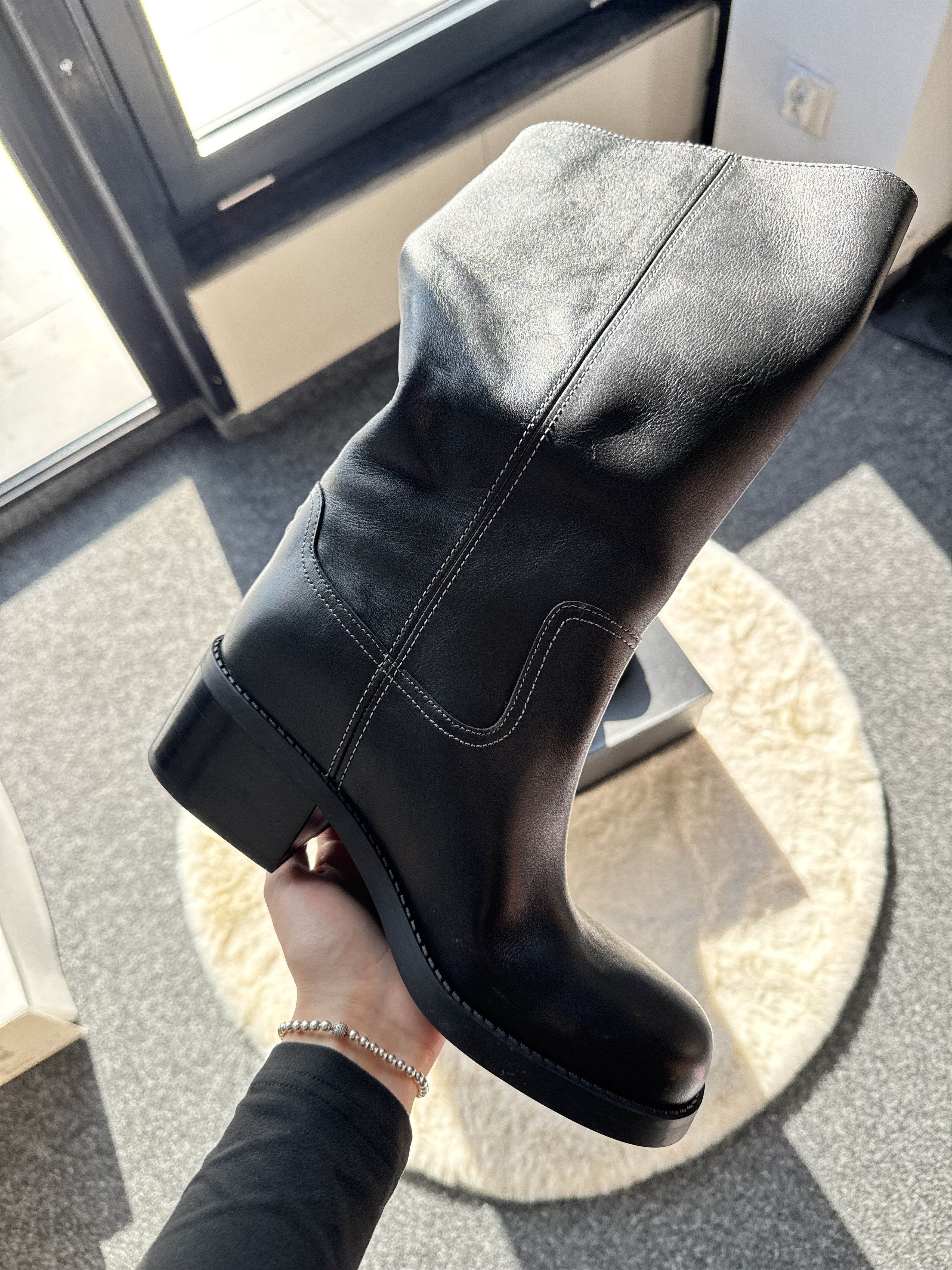 Coach Coach Black leather cowboy boots 40 Size US 9 / IT 39 - 3 Thumbnail