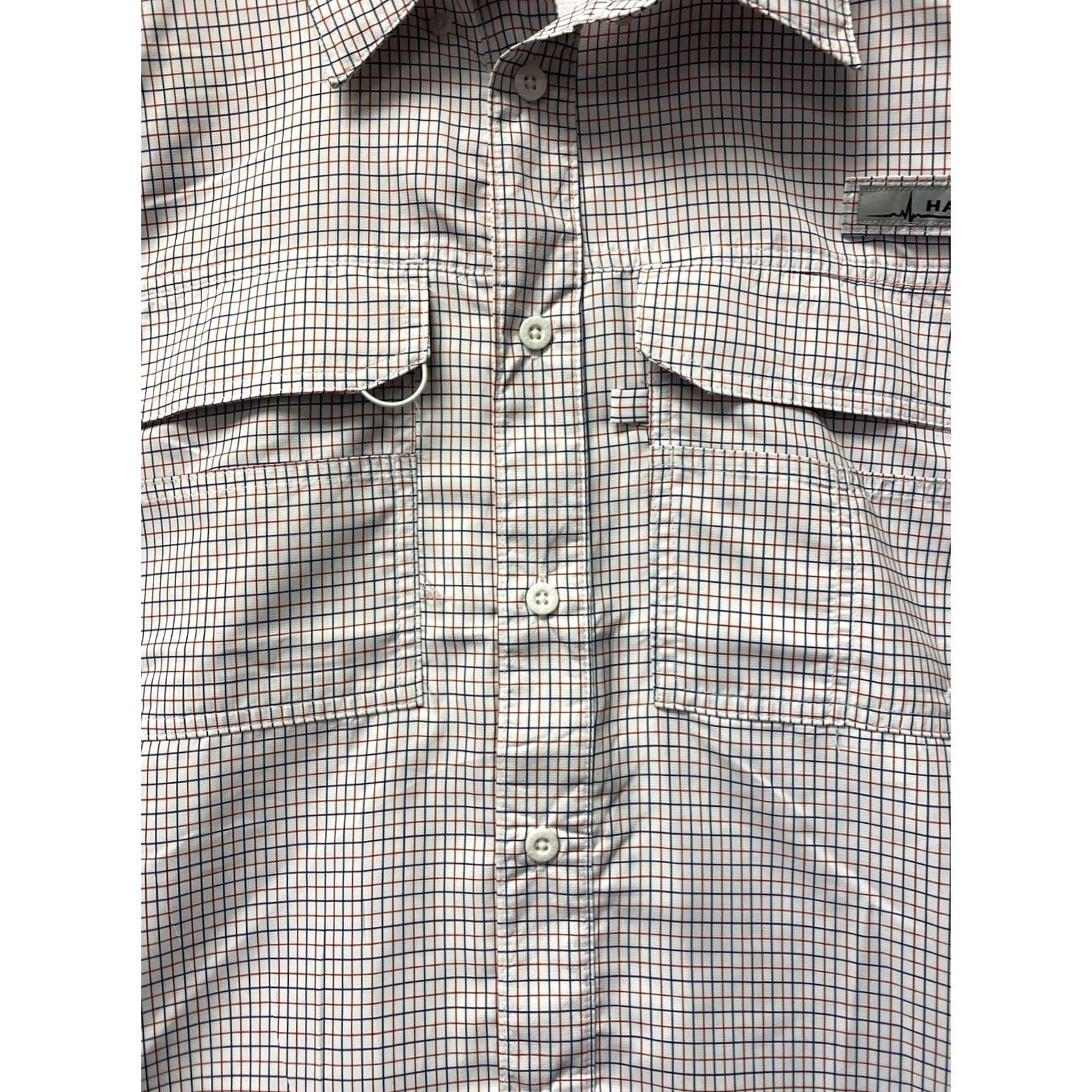 Habitat Habit Shirt Mens M Red Blue Plaid Short Sleeve Button-Up Outdoor Camping UV Breathable Pockets Summer Size US M / EU 48-50 / 2 - 3 Thumbnail