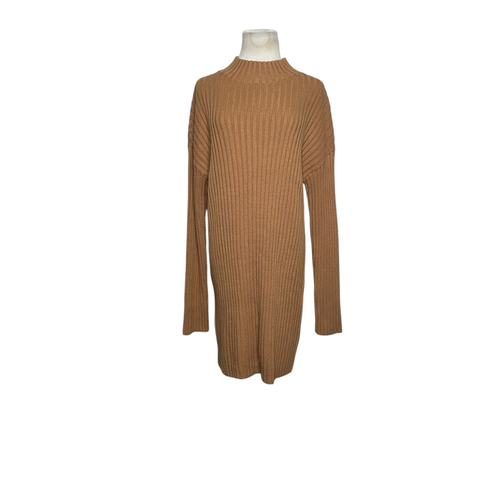 BP. BP brown knit long sleeves sweater mini dress size Small Size S / US 4 / IT 40 - 10 Thumbnail