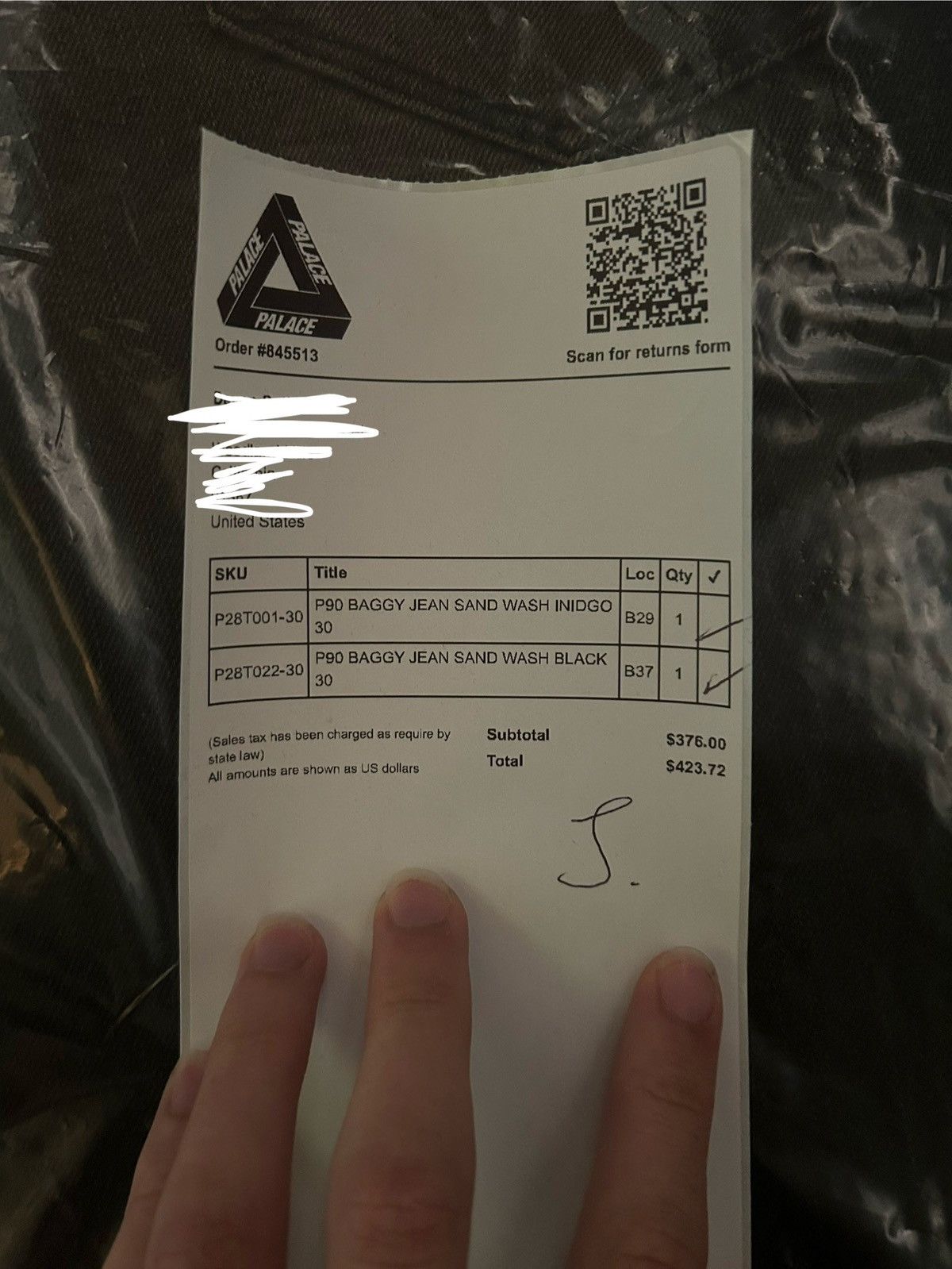 Palace PALACE P90 Baggy Jean Sand Wash Black Size 30 Sandwash Size US 30 / EU 46 - 4 Thumbnail