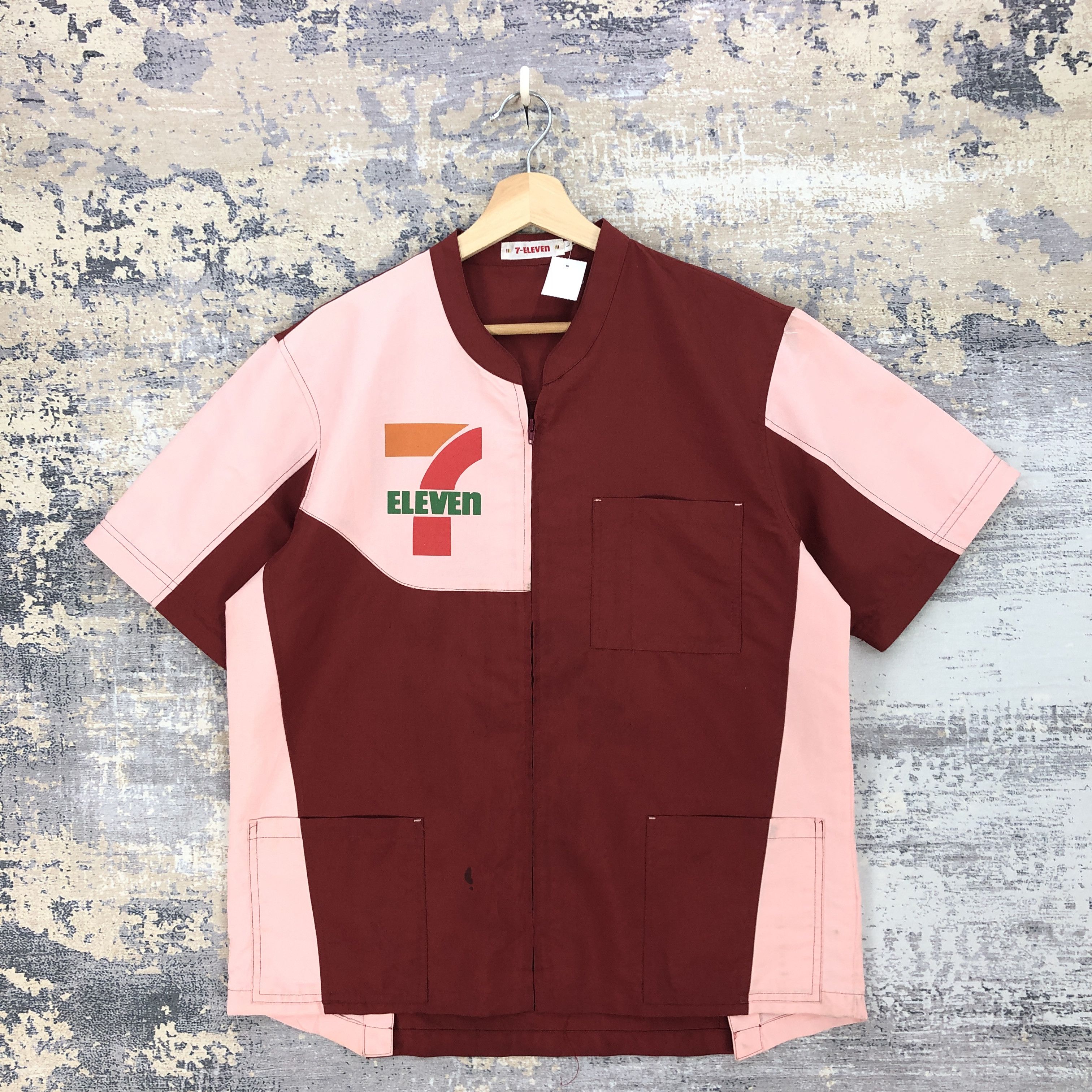 Japanese Brand Vintage 90s 7 Eleven Workers Shirt Seven Eleven Japanese Size US L / EU 52-54 / 3 - 3 Thumbnail