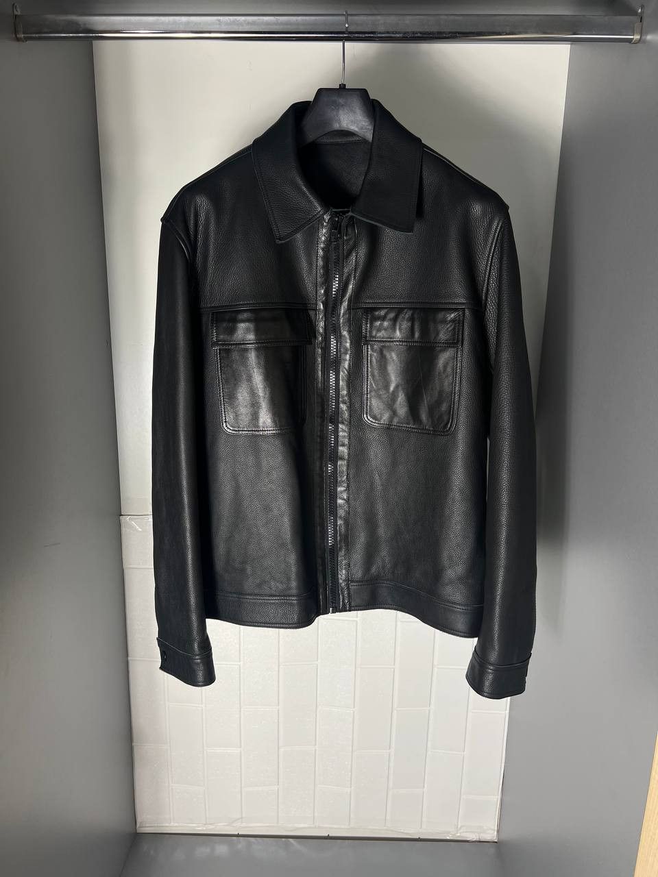 Ted Baker VERY RARE TED BAKER REAL LEATHER JACKET BIKE CASUAL Y2K Size US M / EU 48-50 / 2 - 2 Thumbnail