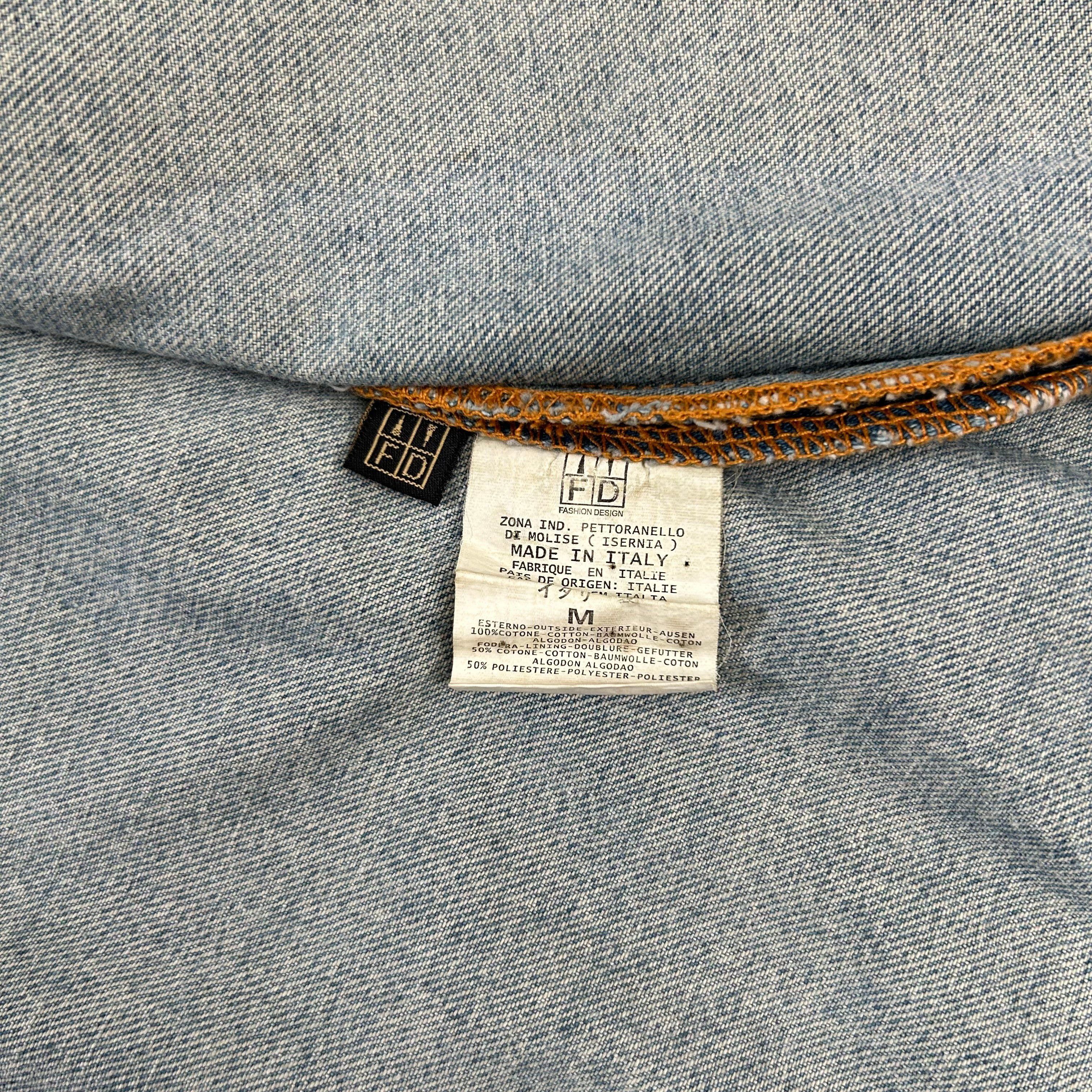 Just Cavalli Just Cavalli Blue Snake Skin Denim Jacket Size US S / EU 44-46 / 1 - 7 Thumbnail