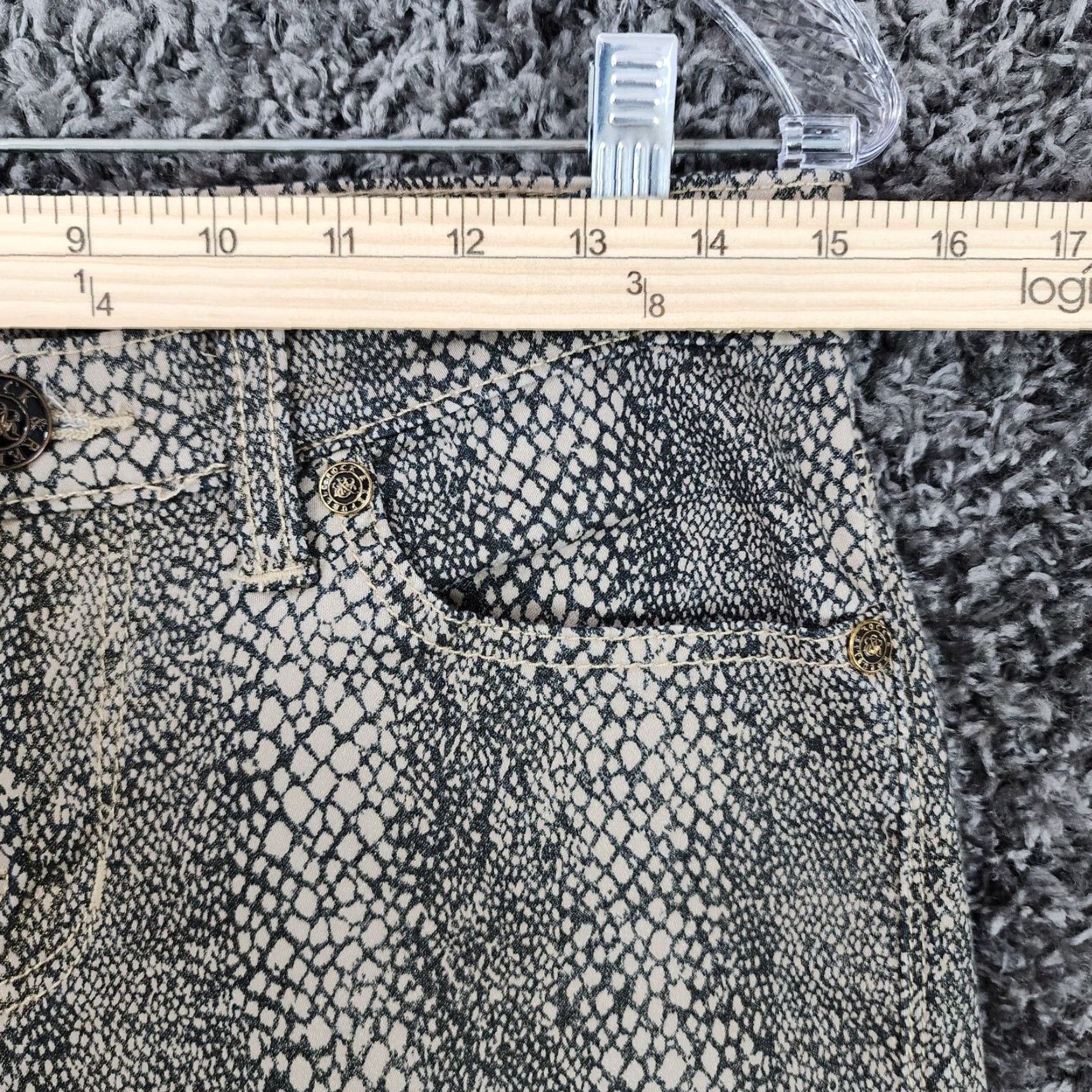 Vintage Rock & Republic Women's Beige Animal Print Chino Pants Size 10 Size 32" / US 10 / IT 46 - 4 Thumbnail