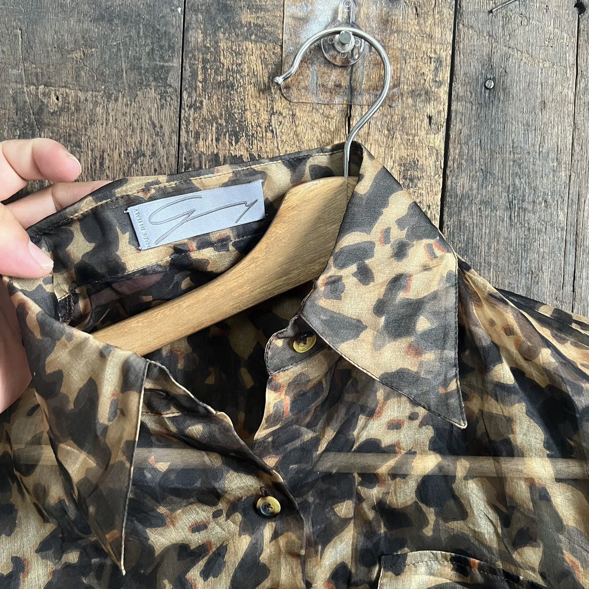 Designer Genny Camo Silk Shirt Size M / US 6-8 / IT 42-44 - 3 Thumbnail