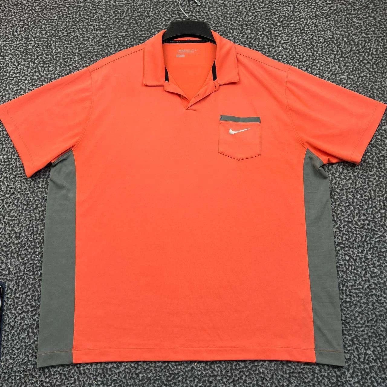 Nike Nike Golf Dri-Fit Polo Shirt Men Orange Gray Collared 2XL Size US XXL / EU 58 / 5 - 1 Thumbnail