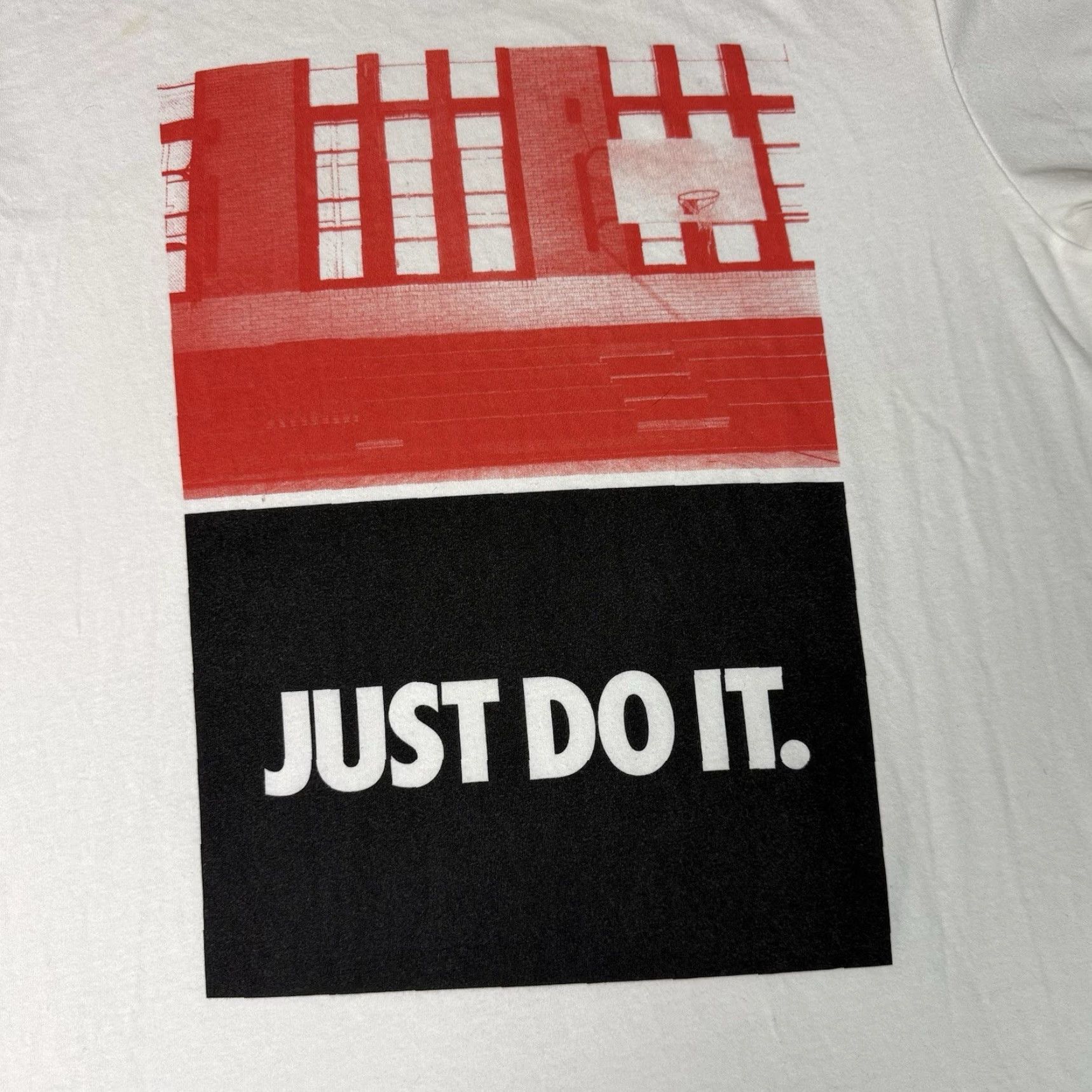 Nike Nike Dri-Fit T Shirt Adult Large White Basketball Court Hoop Ball Just Do It Tee Size US L / EU 52-54 / 3 - 2 Thumbnail