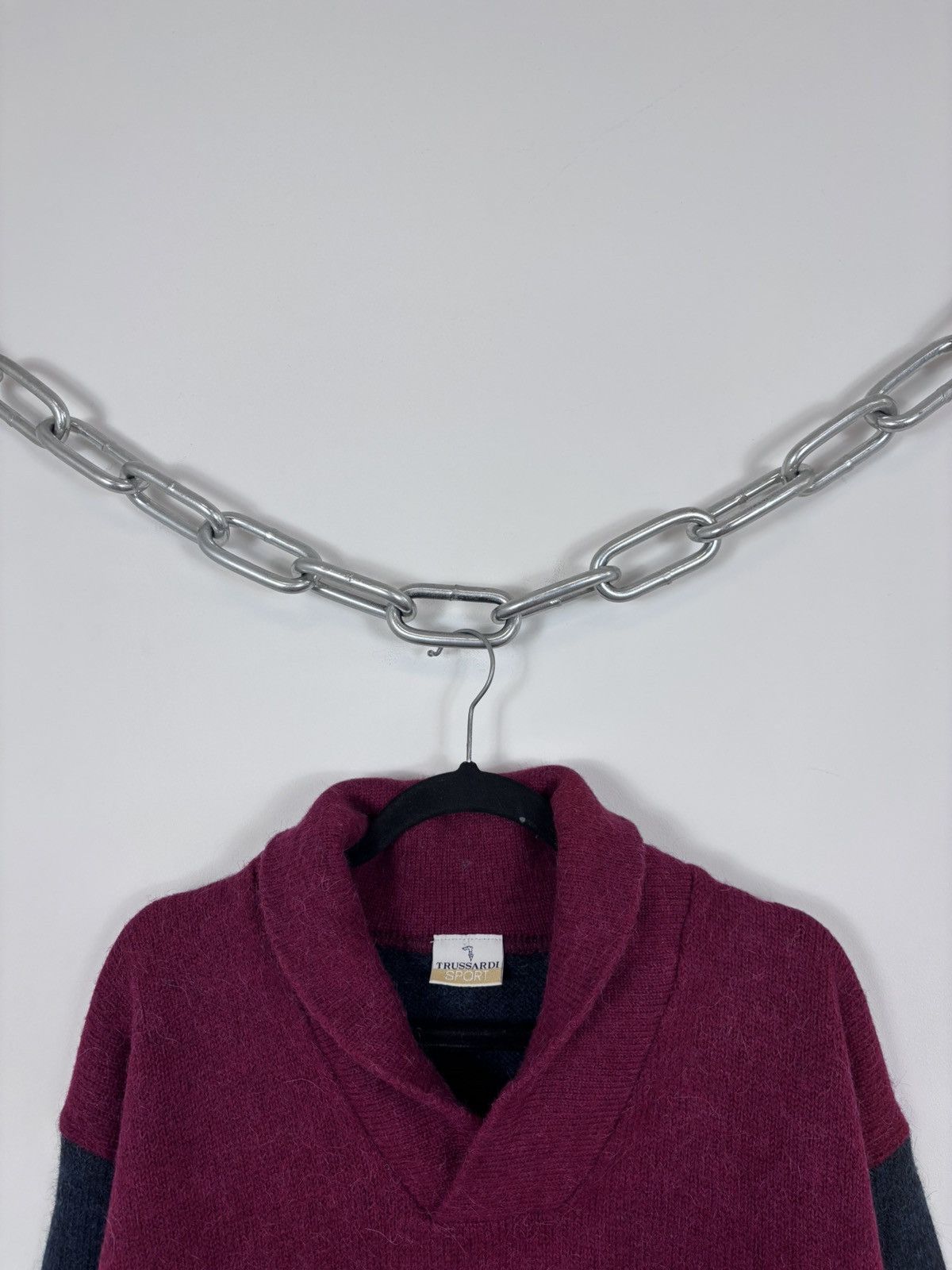 Trussardi Vintage Trussardi Sport Men’s Wool Knit Shawl Collar Sweater Size US M / EU 48-50 / 2 - 3 Thumbnail