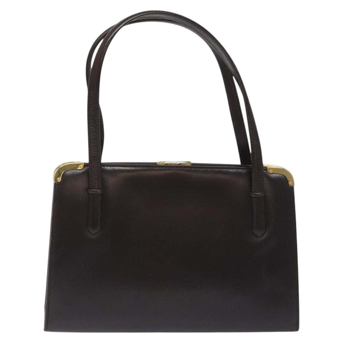 Gucci GUCCI Hand Bag Leather Brown Gold Size ONE SIZE - 2 Thumbnail