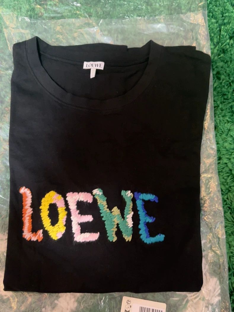 Loewe Loewe Black Colorful Letter Short-Sleeve T-Shirt - dmc Size US XL / EU 56 / 4 - 1 Thumbnail