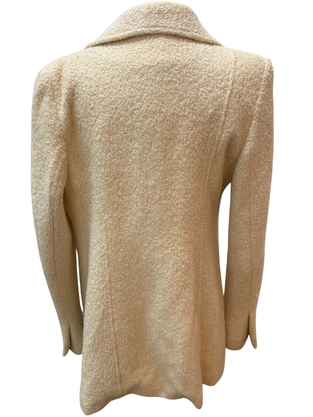 Guess Guess Wool-Blend Double Breasted Coat – Cream / Off-White Size M / US 6-8 / IT 42-44 - 2 Thumbnail