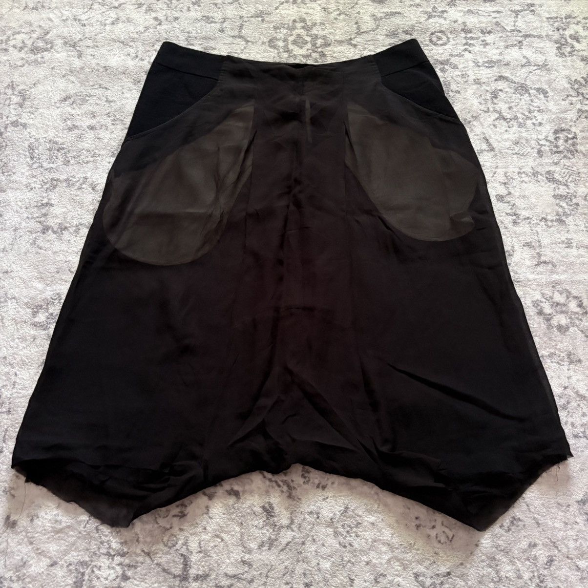 Rick Owens SS10 Silk Layered Pod Shorts Black Size 32