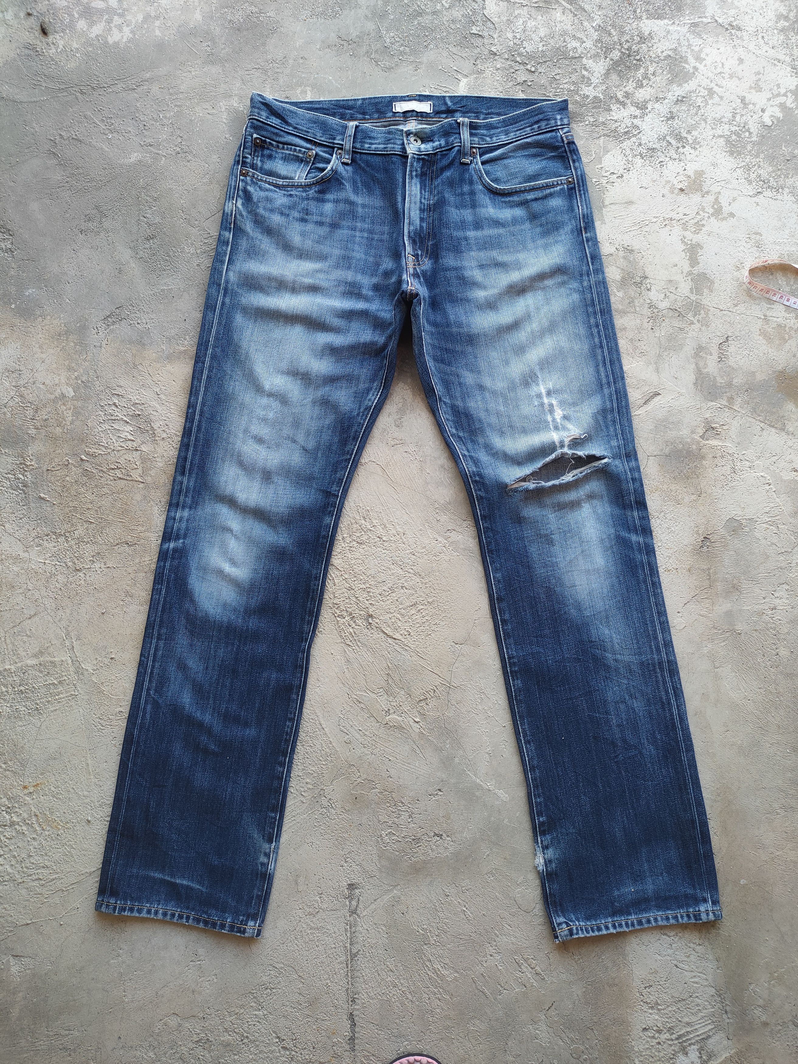Japanese Brand W36 VINTAGE JAPANESE FADED DISTRESSED RIPPED JEAN PANTS Size US 36 / EU 52 - 1 Thumbnail
