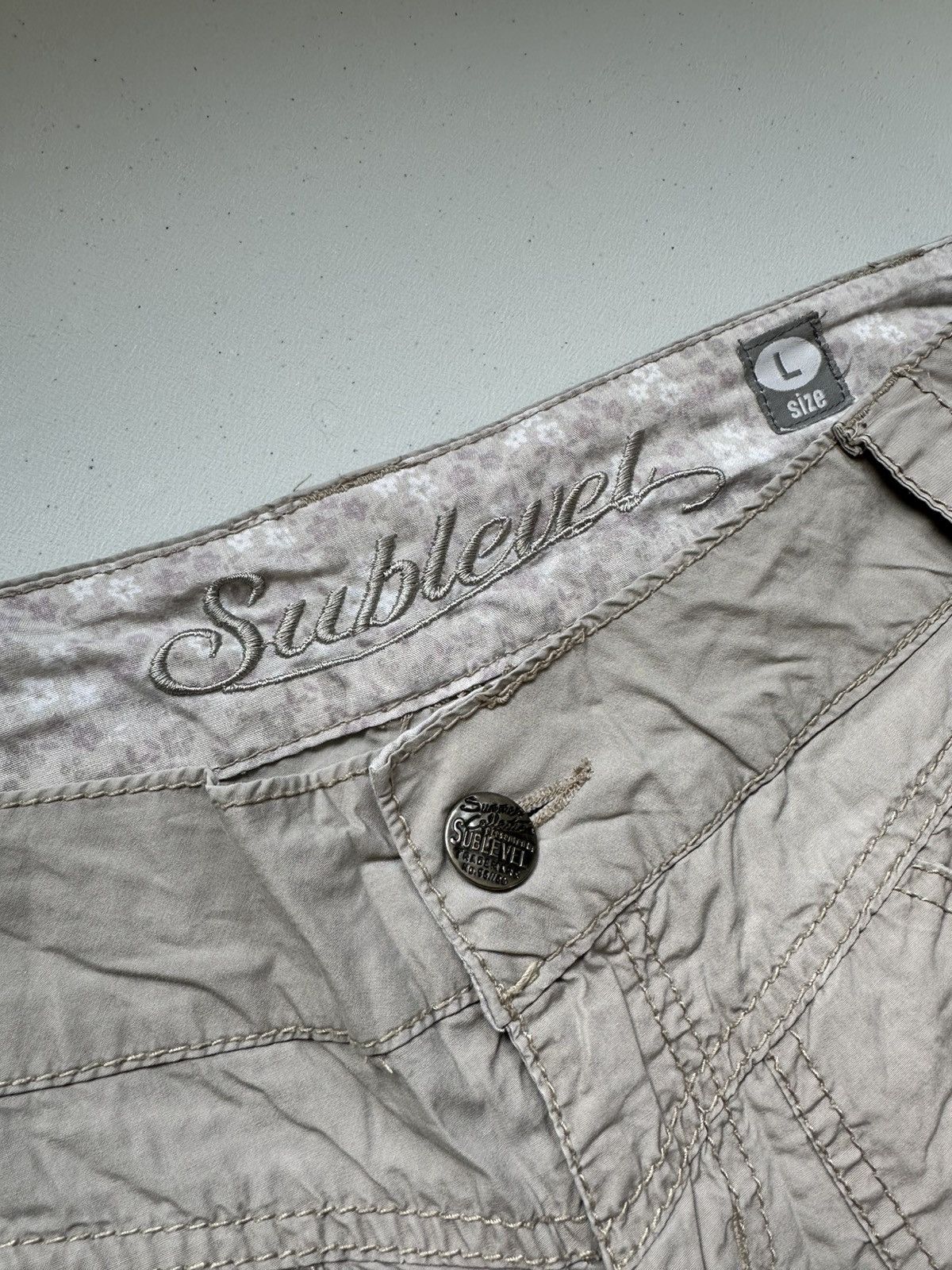 14th Addiction × Japanese Brand Vintage Y2k Cargo Baggy Pants Womens Streetwear Size 32" / US 10 / IT 46 - 11 Thumbnail