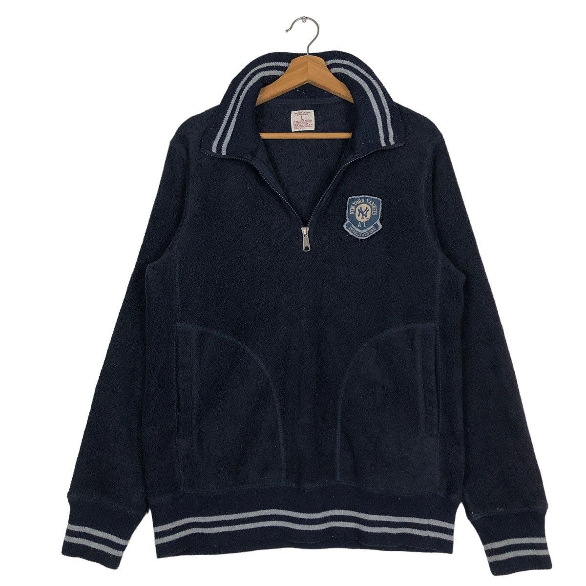 Japanese Brand 🔥ANORAK FLEECE PULL OVER MLB NEW YORK YANKEES Size US L / EU 52-54 / 3 - 11 Thumbnail