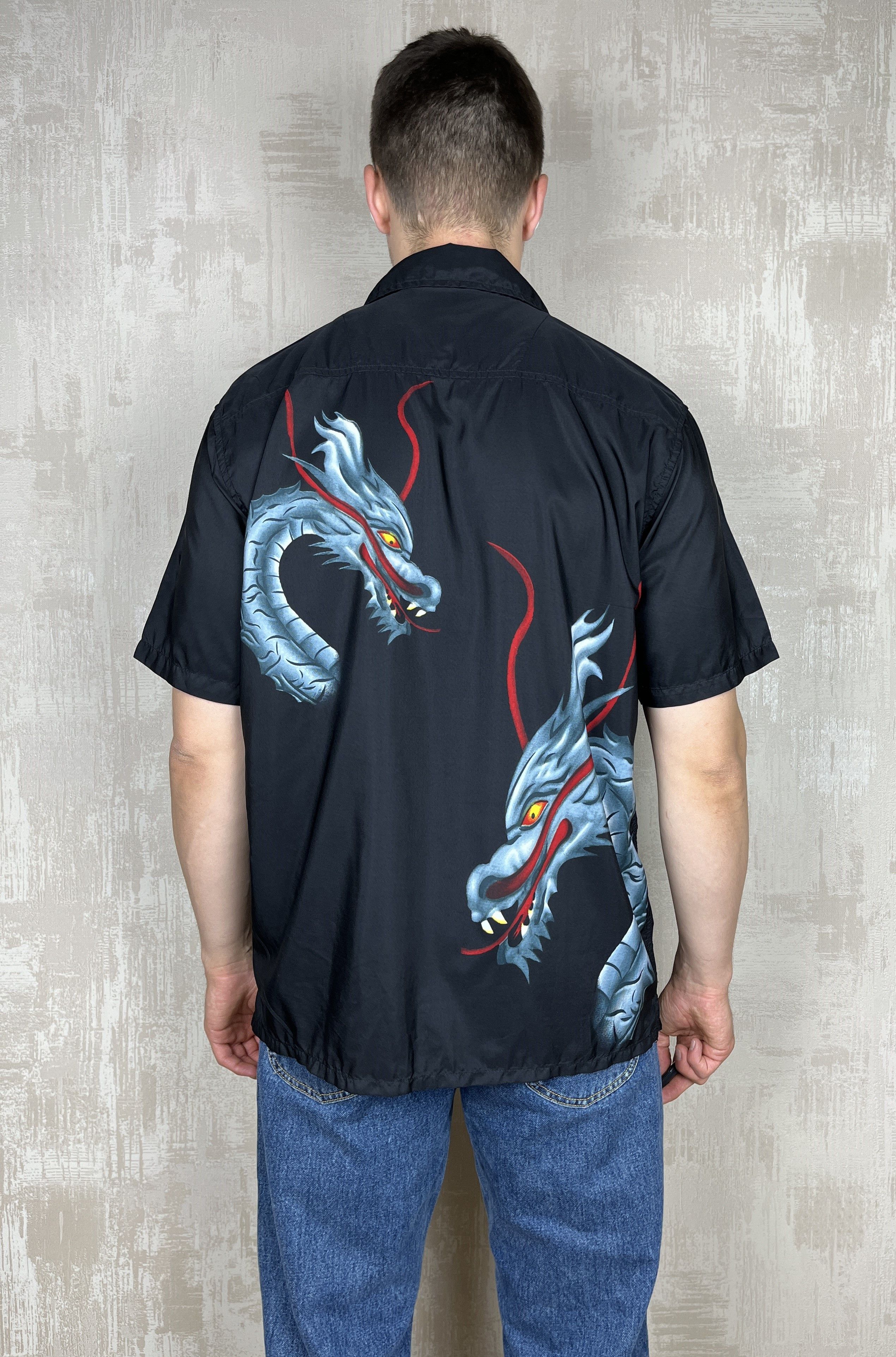 Vintage Vintage Kick Dragon Short Sleeve Shirt Aloha Hawaiian Skate Size US XXL / EU 58 / 5 - 14 Thumbnail