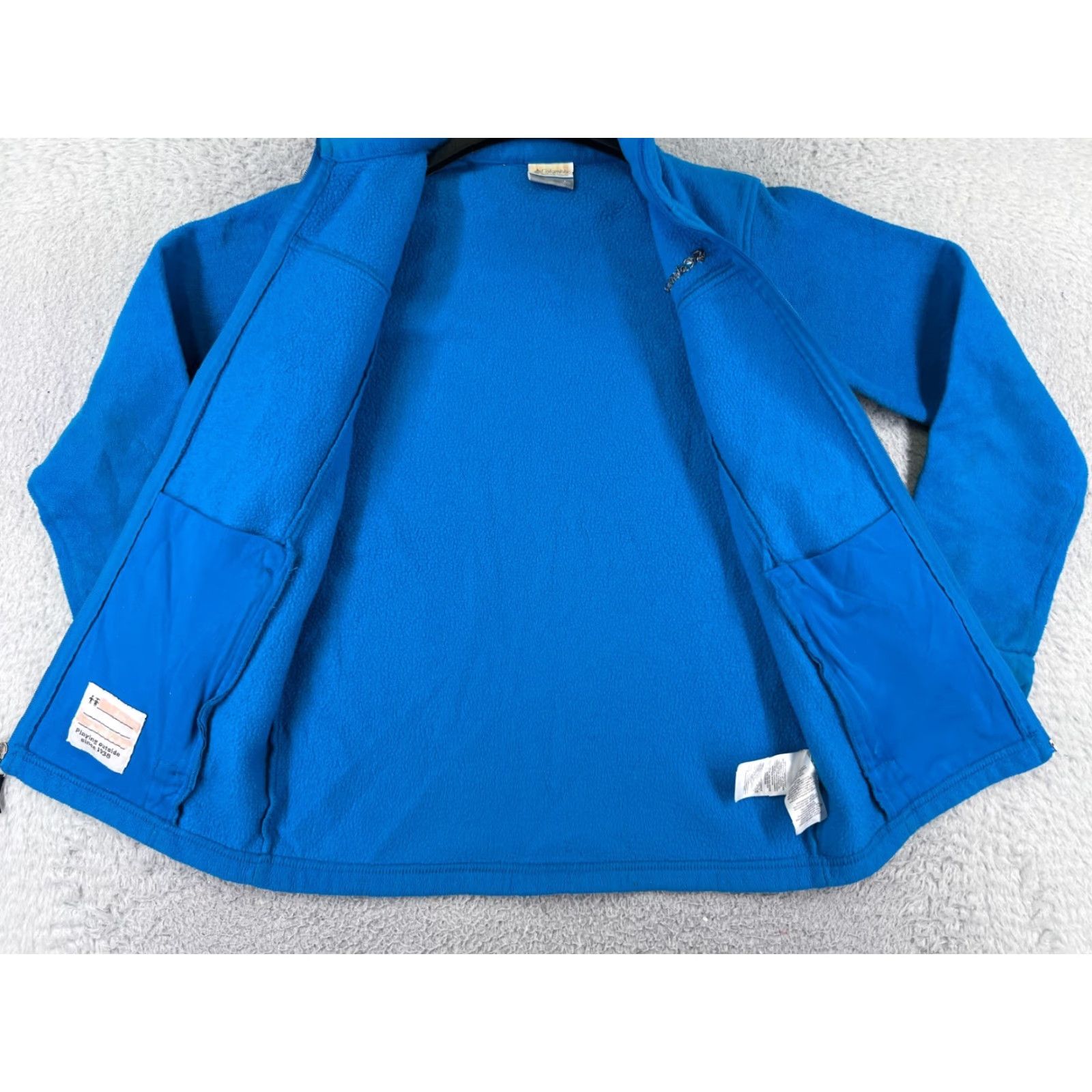 Vintage Columbia Jacket Girls Large Blue Zip Mock Neck Polyester Fleece Hiking Outdoor Size L / US 10 / IT 46 - 5 Thumbnail