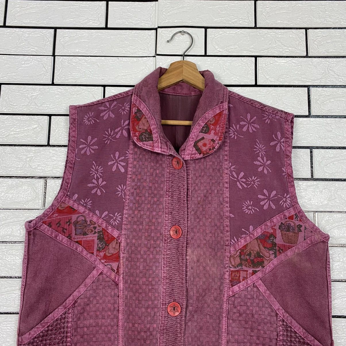 Japanese Brand 📌Patchwork Design Vest Jacket Unbranded Issey Miyake Size US M / EU 48-50 / 2 - 4 Thumbnail