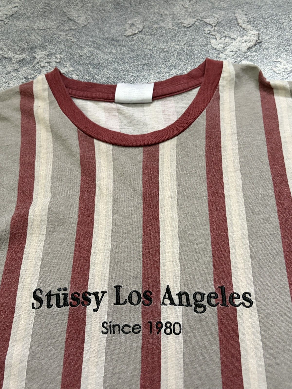 Stussy Stussy Los Angeles Embroidered Logo Striped Tee M Size US M / EU 48-50 / 2 - 5 Thumbnail