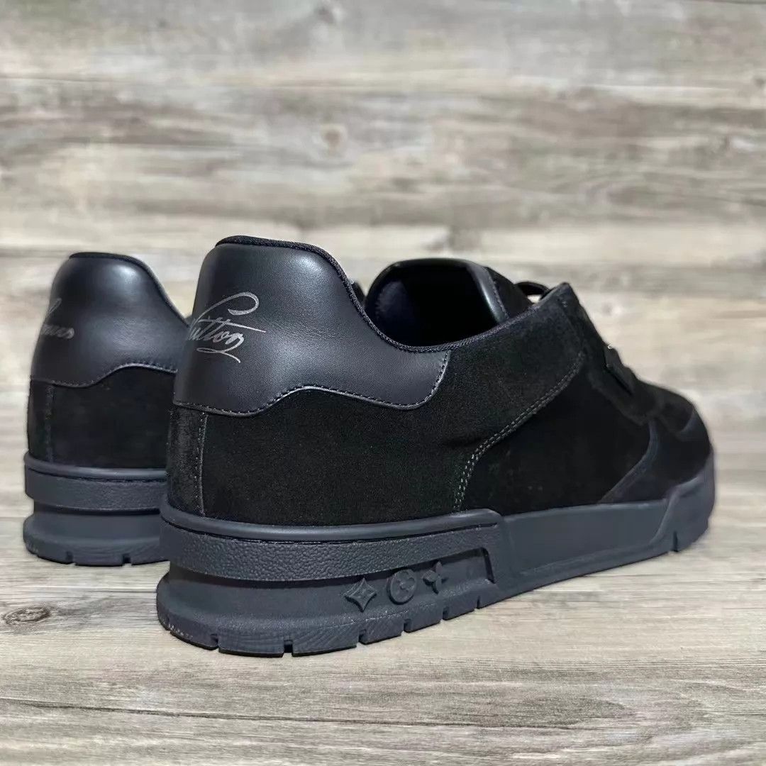 Louis Vuitton LV Trainer Black Suede 'Black Warrior' UK11 (45) 99 New Size US 12 / EU 45 - 4 Thumbnail
