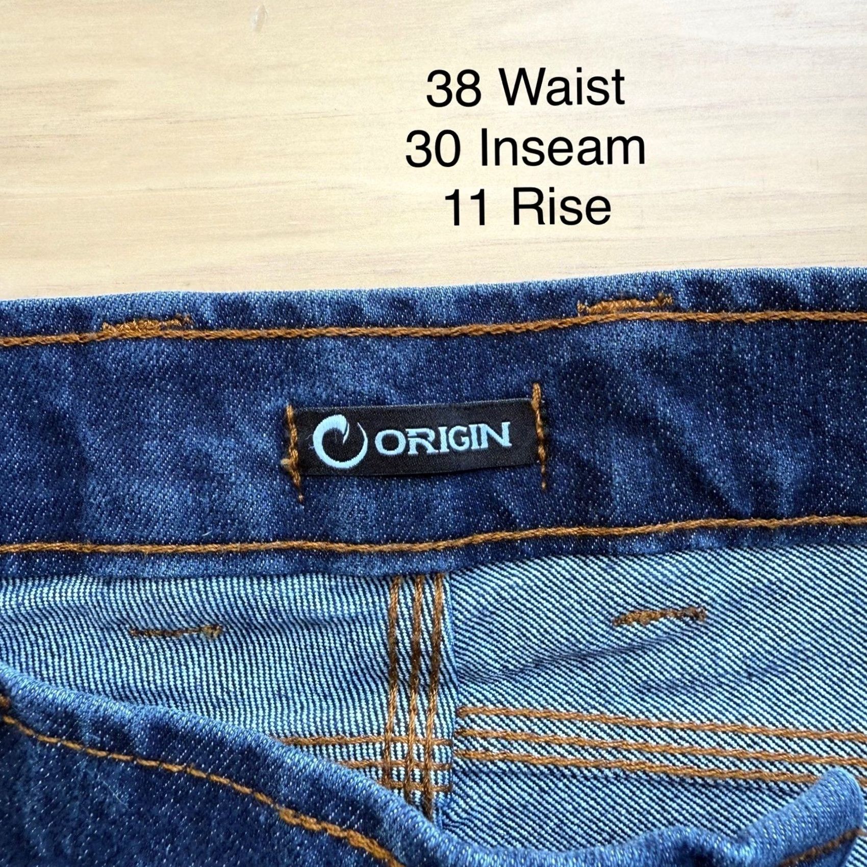 Vintage Origin Delta Flex Jeans 38 Blue Straight Leg Dark Wash Relaxed Casual Workwear Jeans Men 38 Regular Blue Denim 5-Pocket Western Vintage? Size US 38 / EU 54 - 6 Thumbnail