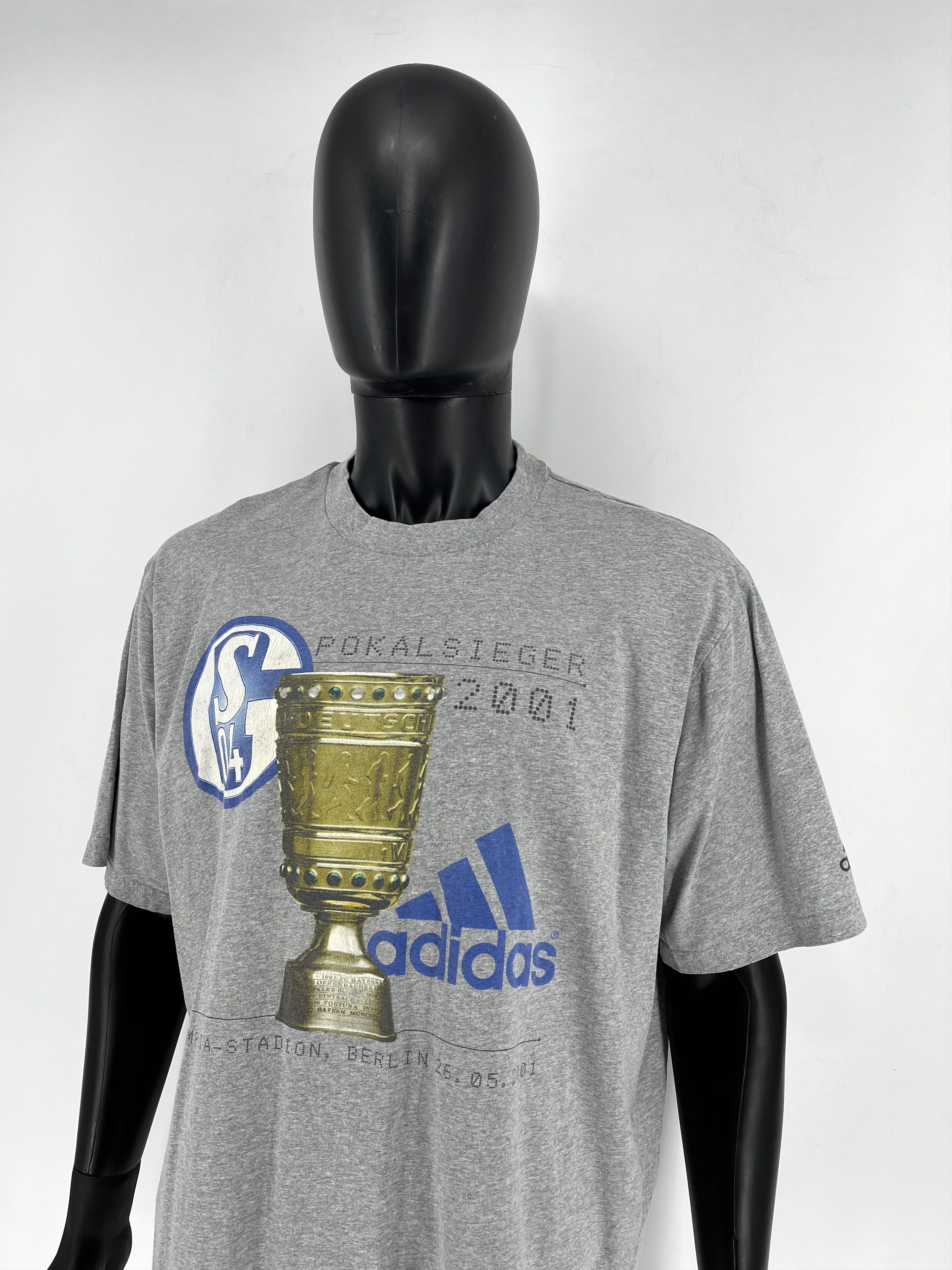 Adidas Adidas Schalke 04 Pokalsieger Cup Sieger Vintage T-shirt 00s Size US XL / EU 56 / 4 - 8 Thumbnail