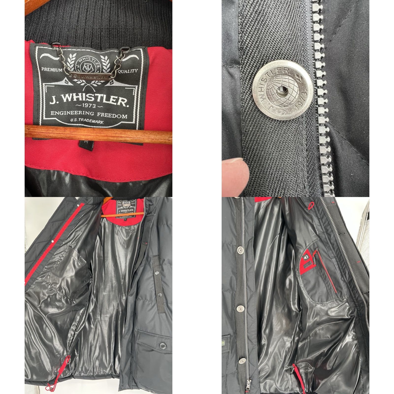 Whistles J. Whistler Men Black Coat Jacket Parka Water Resistant 9 Pockets Full Zip Insulated Lined Polyester Stand-Up Collar Size M/Regular Size US M / EU 48-50 / 2 - 8 Thumbnail