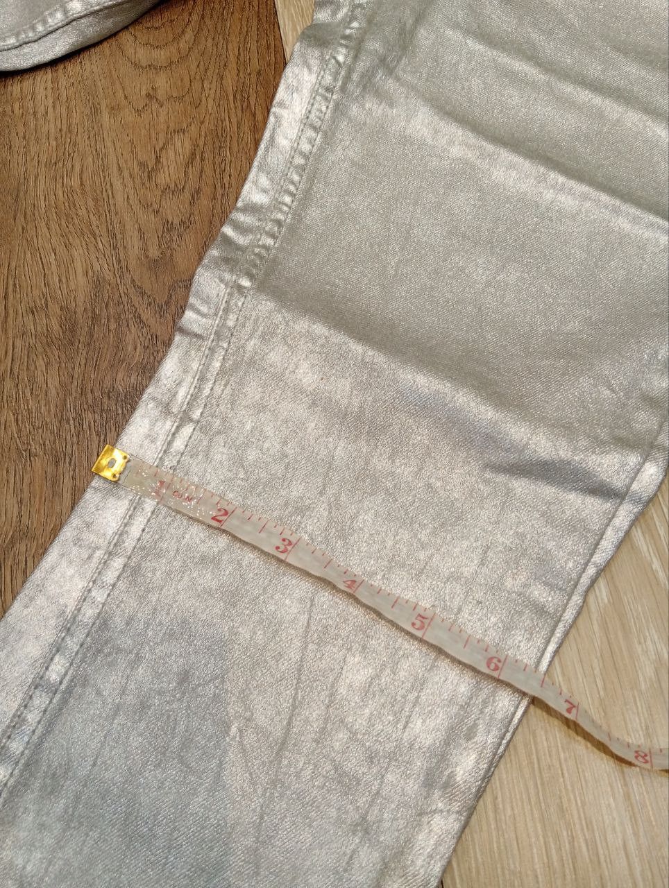 Isabel Marant ISABEL MARANT ETOILE SILVER COATED METALLIC SKINNY JEANS Size 25" / US 0 / IT 36 - 16 Thumbnail