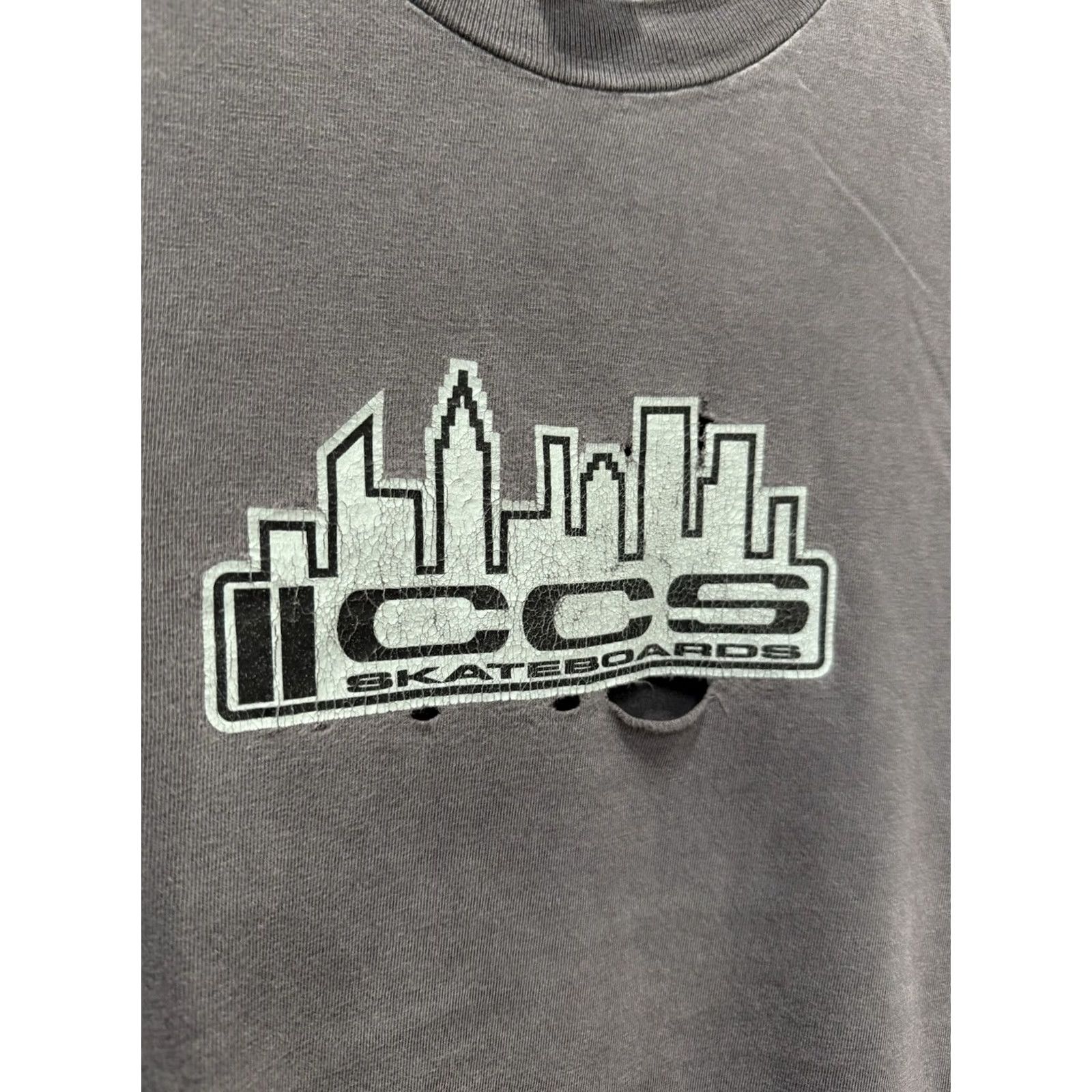 Hanes VINTAGE 90s CCS Skateboard Magazine Gray Tee Shirt Hanes Large T-Shirt Men L Gray 90s Boys Girls Mens Womens Size US L / EU 52-54 / 3 - 4 Thumbnail