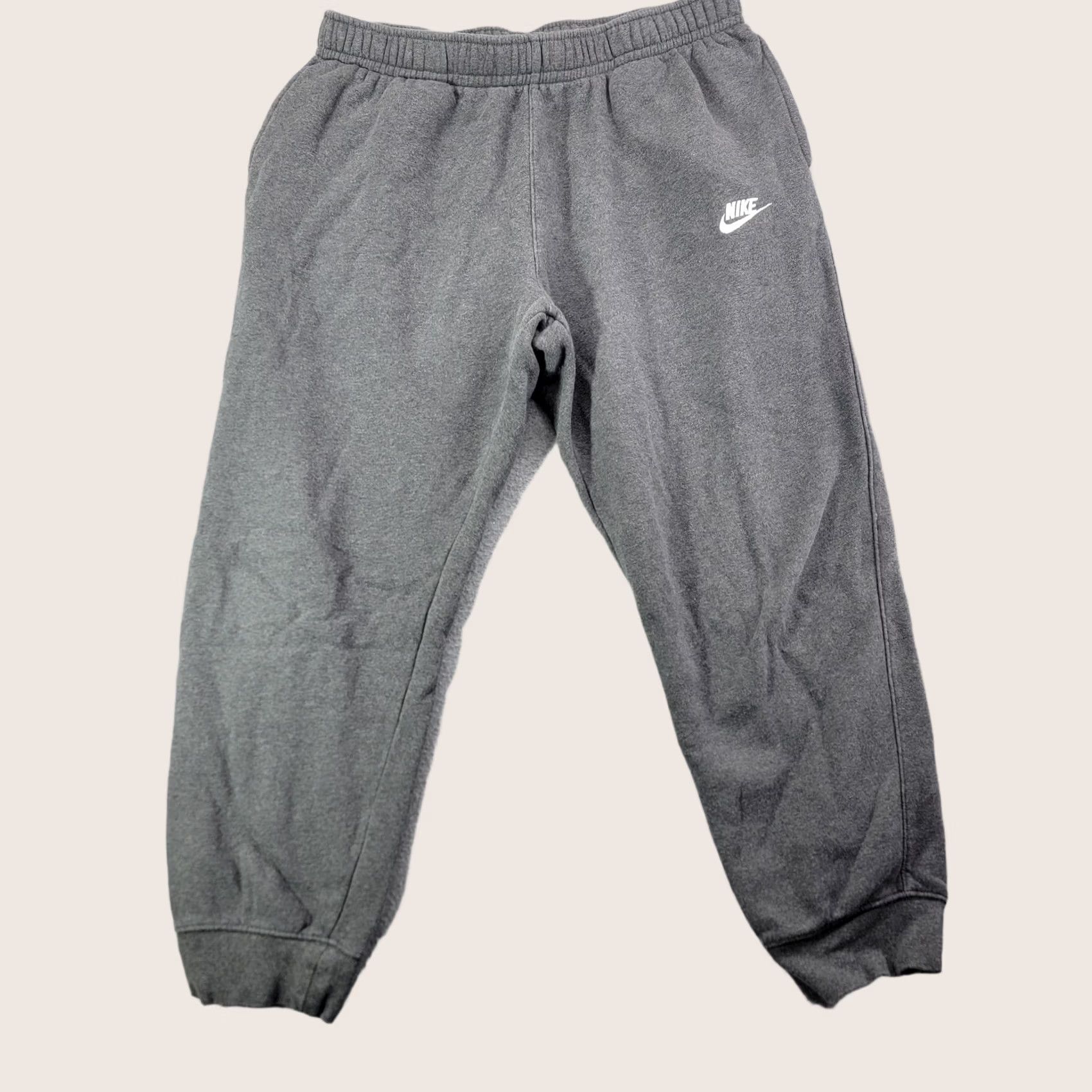 Nike Nike Sweatpants Mens XL Gray Fleece Joggers Elastic Waist Pockets Logo Athletic Size US 36 / EU 52 - 1 Thumbnail