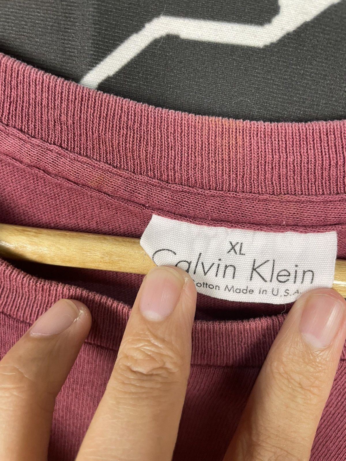 Calvin Klein × Vintage Vintage Calvin Klein Spell out Tee Size US XL / EU 56 / 4 - 3 Thumbnail