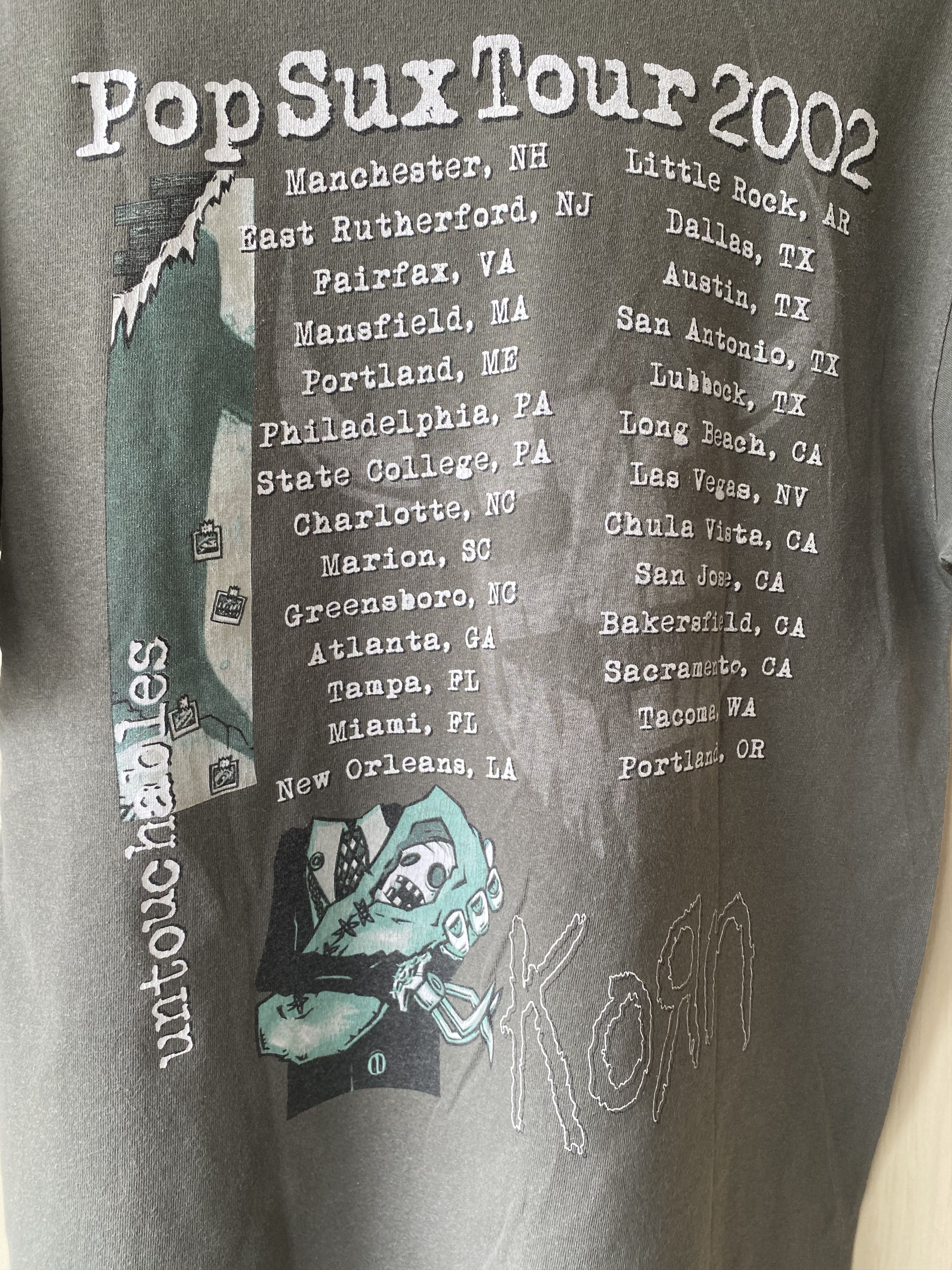 Band Tees Vintage 2002 Korn untouchables Pop sux tour t-shirt Size US M / EU 48-50 / 2 - 7 Thumbnail