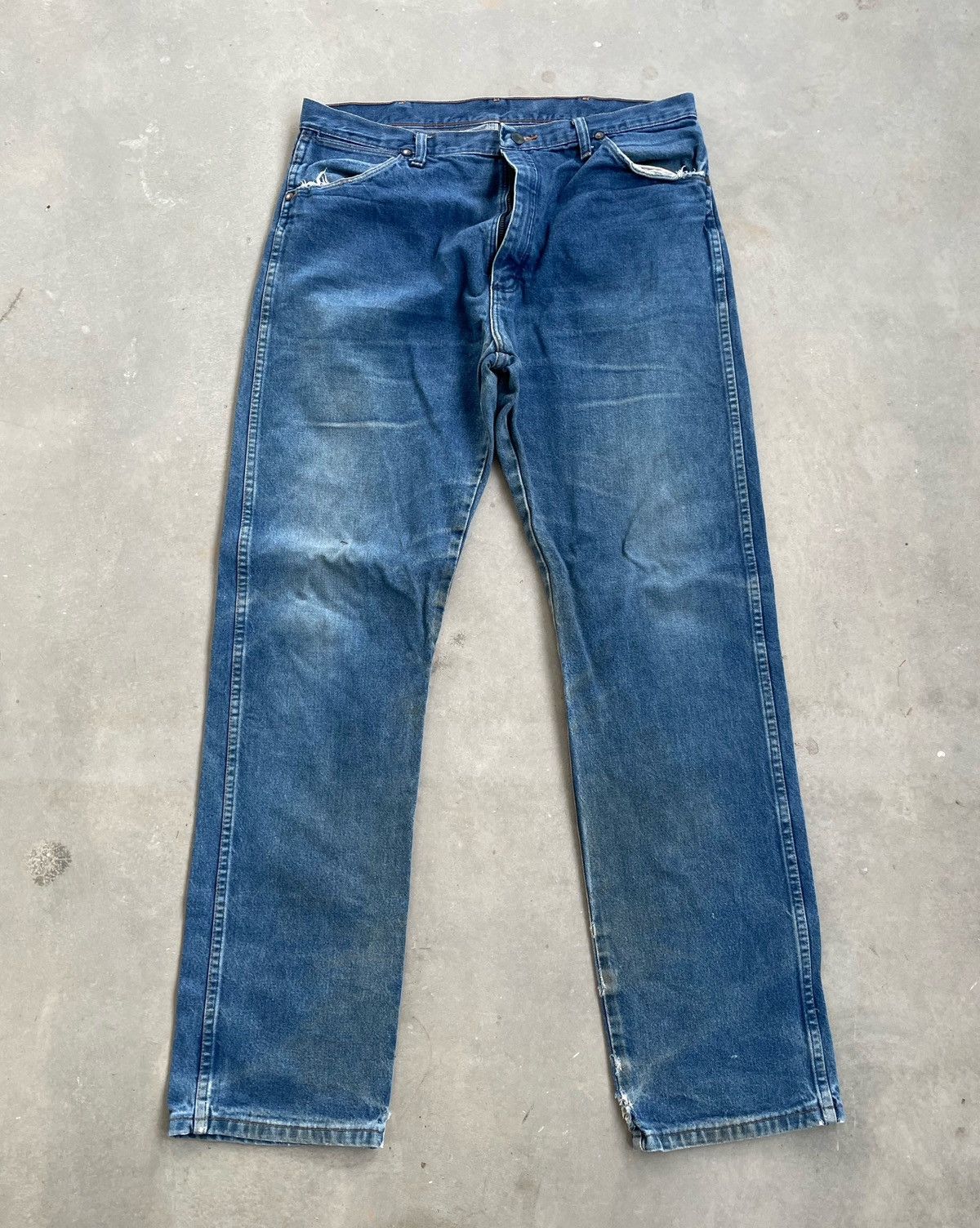 Vintage × Wrangler VINTAGE WRANGLER DISTRESSED DENIM PANT Size US 31 - 1 Thumbnail
