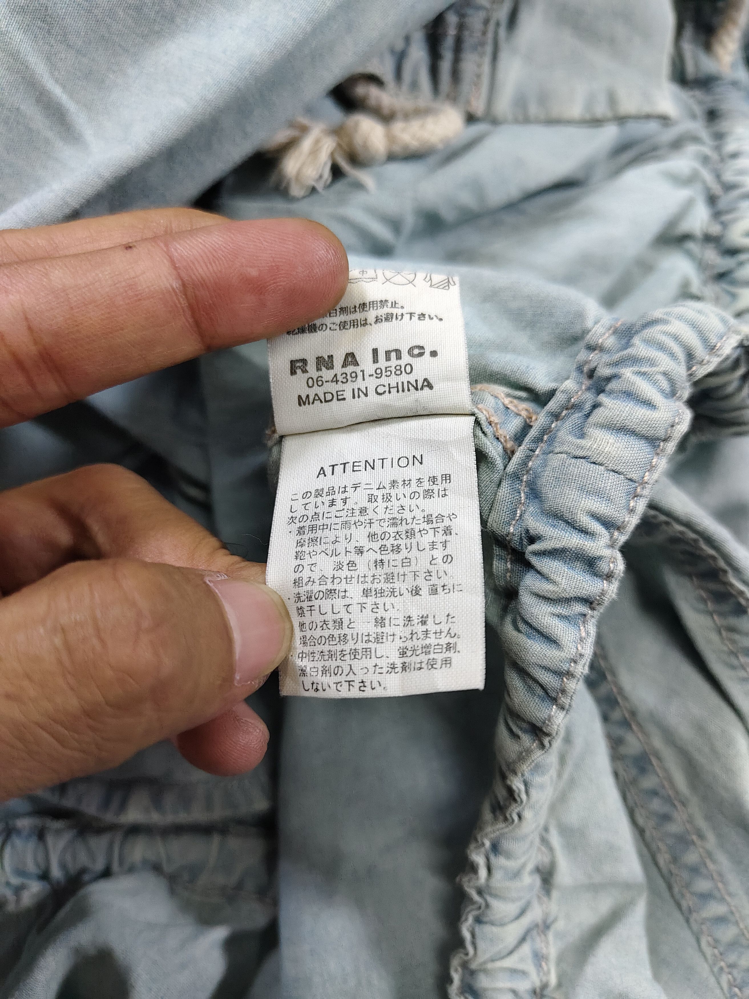 Japanese Brand 00s RNA Inc🇯🇵 Flying gear Batwing Washed Dolman Jacket Size L / US 10 / IT 46 - 6 Thumbnail
