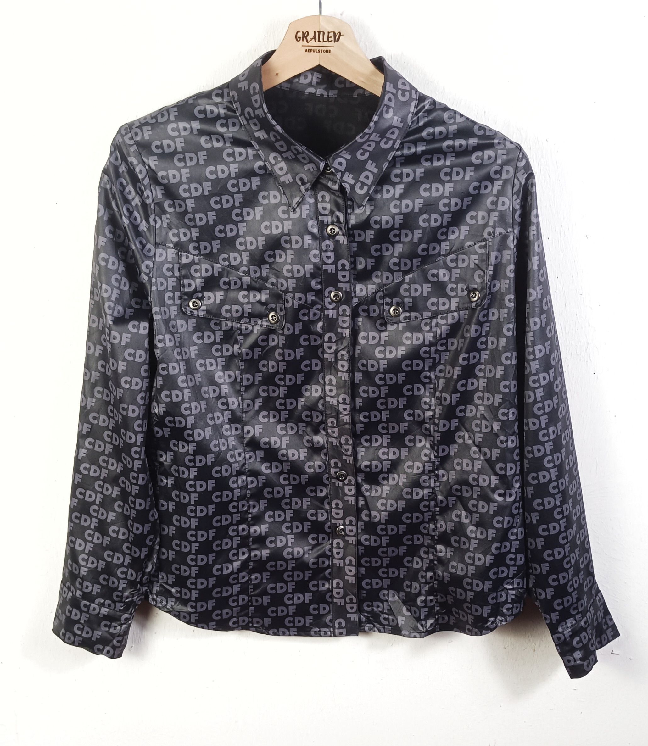 Japanese Brand Jil Anon CDF Overprint Button Up Shirt Size M / US 6-8 / IT 42-44 - 1 Thumbnail