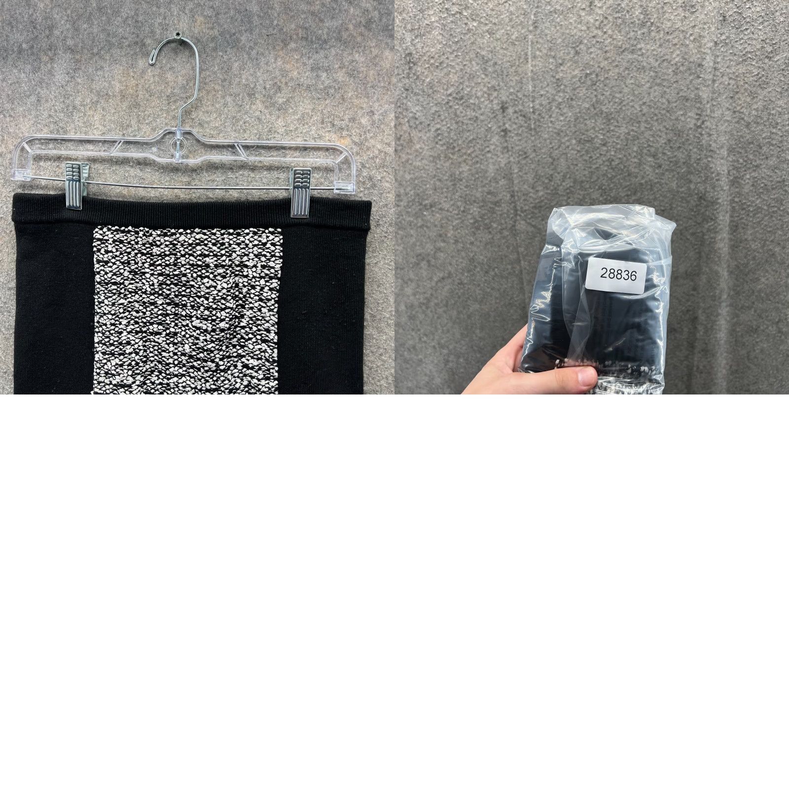 Alexander Wang Alexander Wang Skirt Women Large Black Wool Tweed Knit Rubberized Bodycon Pencil Short Vintage No Size 36" / US 14 / IT 50 - 8 Thumbnail