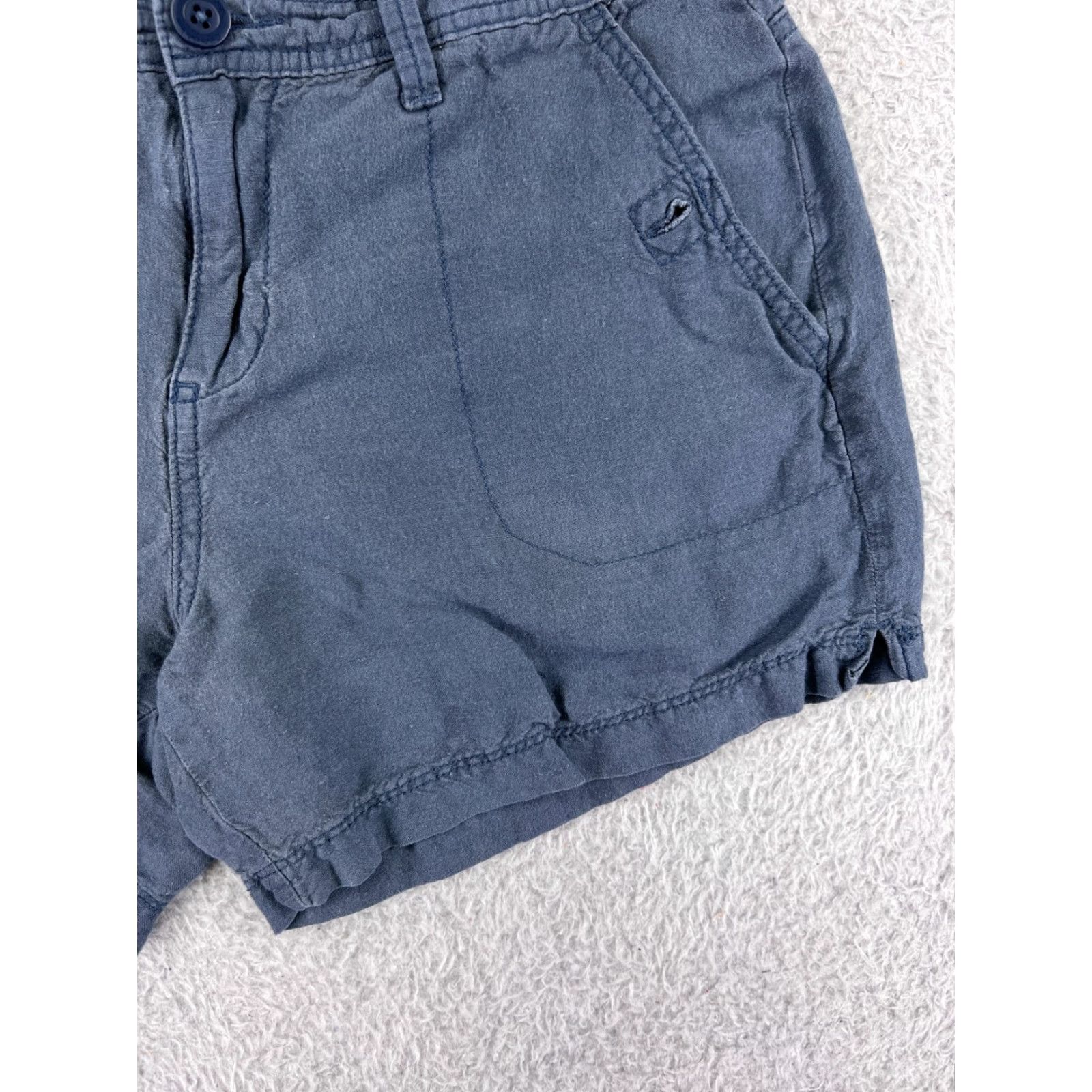 Calvin Klein Calvin Klein Shorts Women 6 Blue Linen Blend Woven Bush Pockets 29x5 - Regular, Blue, Linen Blend, 6, Women, Calvin Klein, Shorts Size 28" / US 6 / IT 42 - 5 Thumbnail
