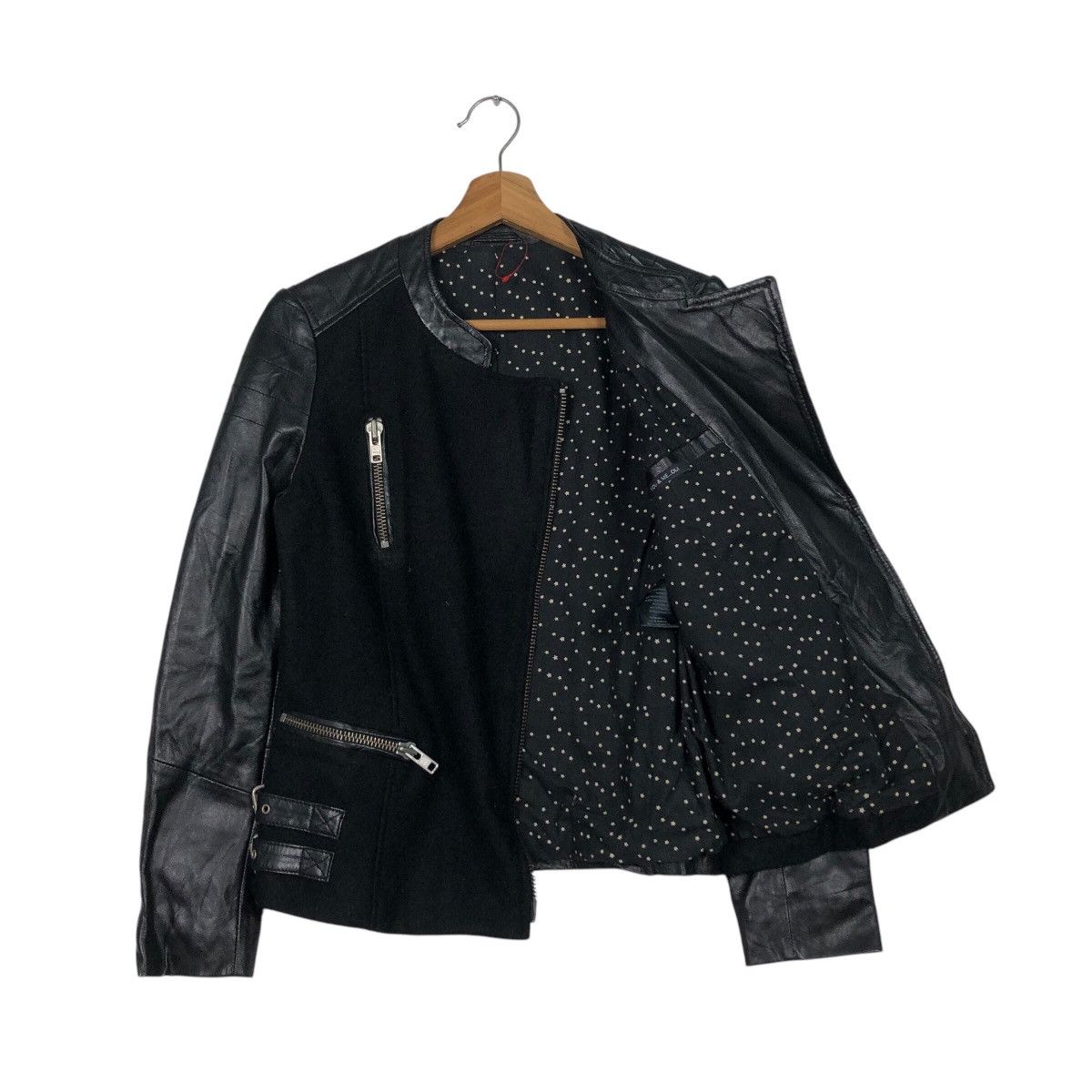 Japanese Brand 📌You & Me Oui Biker Genuine Leather Jacket Cafe Racer Size US M / EU 48-50 / 2 - 12 Thumbnail