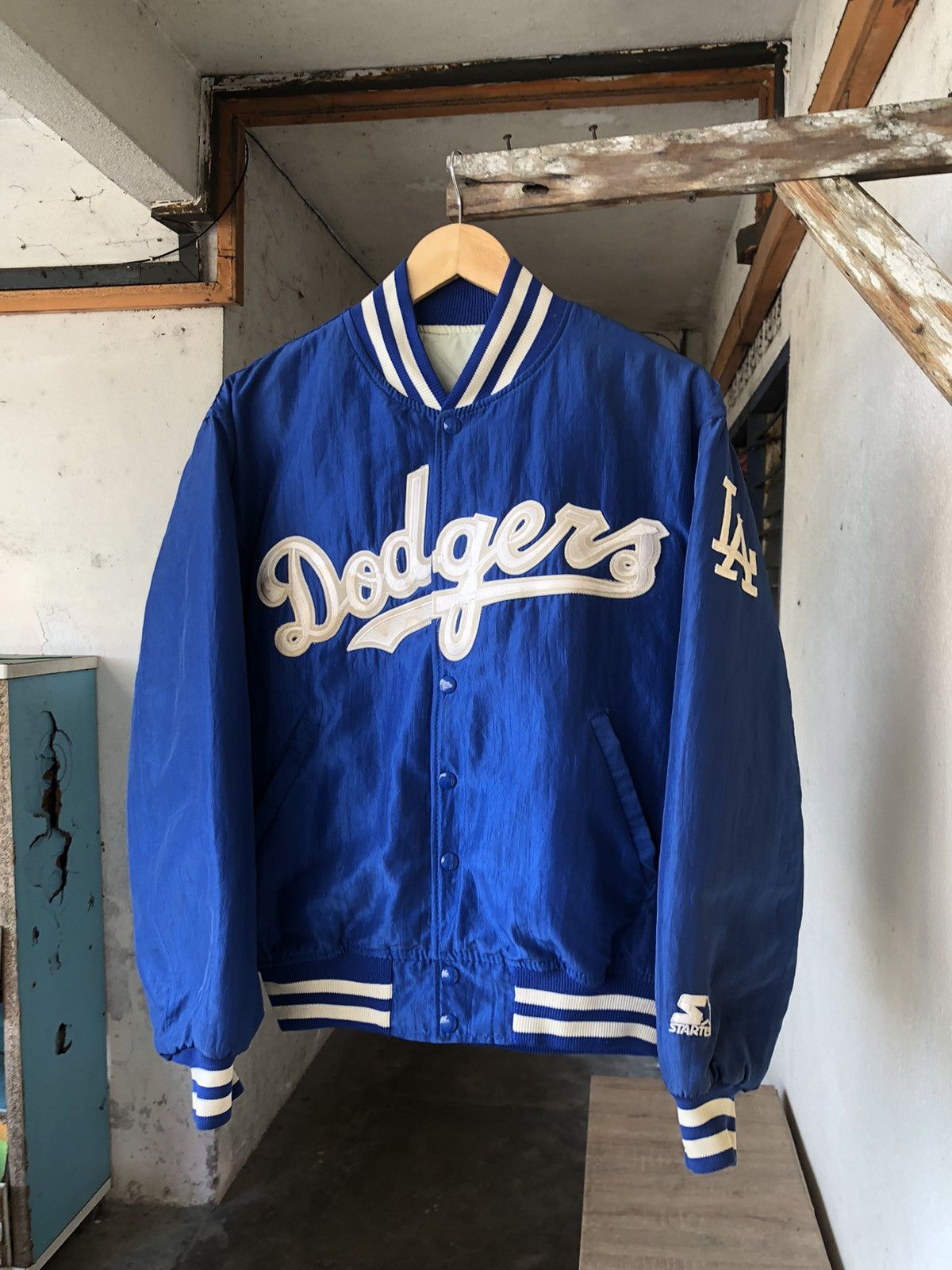 MLB Vintage 90s Dodgers MLB Nomo by Starter Bomber Jacket Size US M / EU 48-50 / 2 - 4 Thumbnail