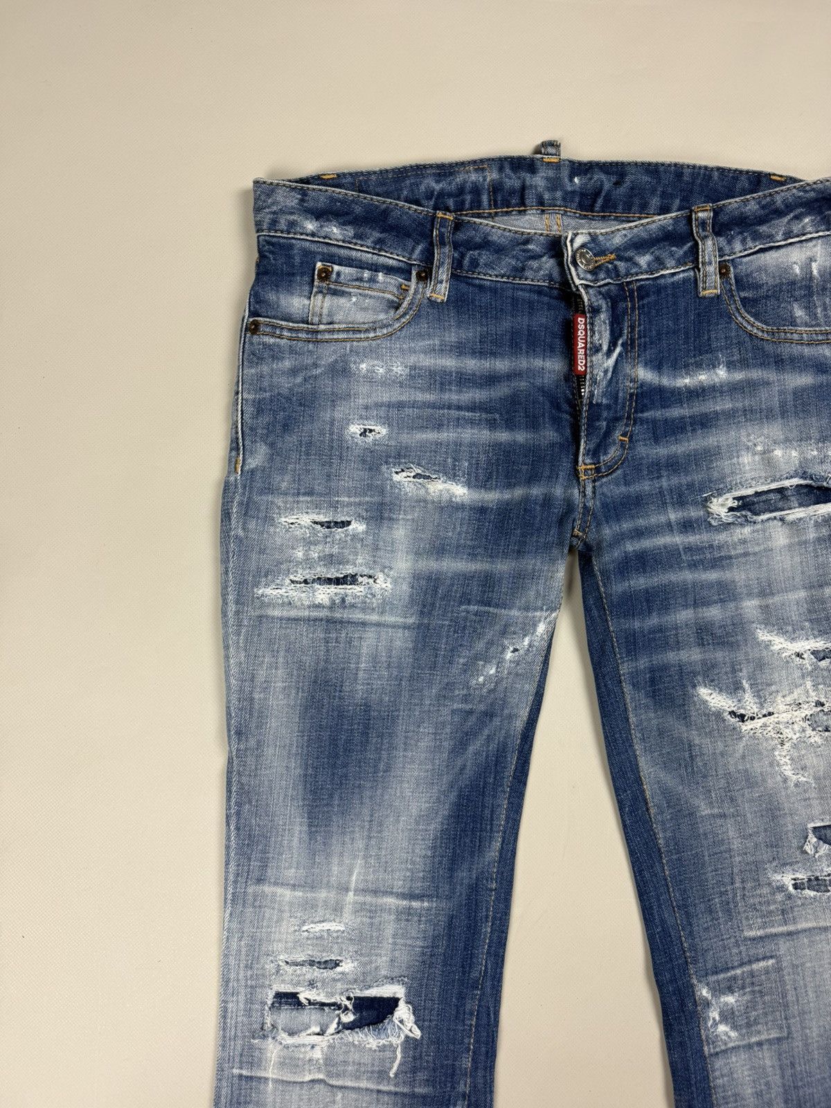 Dsquared2 Dsquared2 Medium Waist Flare Jean Distressed Denim Jeans Size 27" / US 4 / IT 40 - 6 Thumbnail