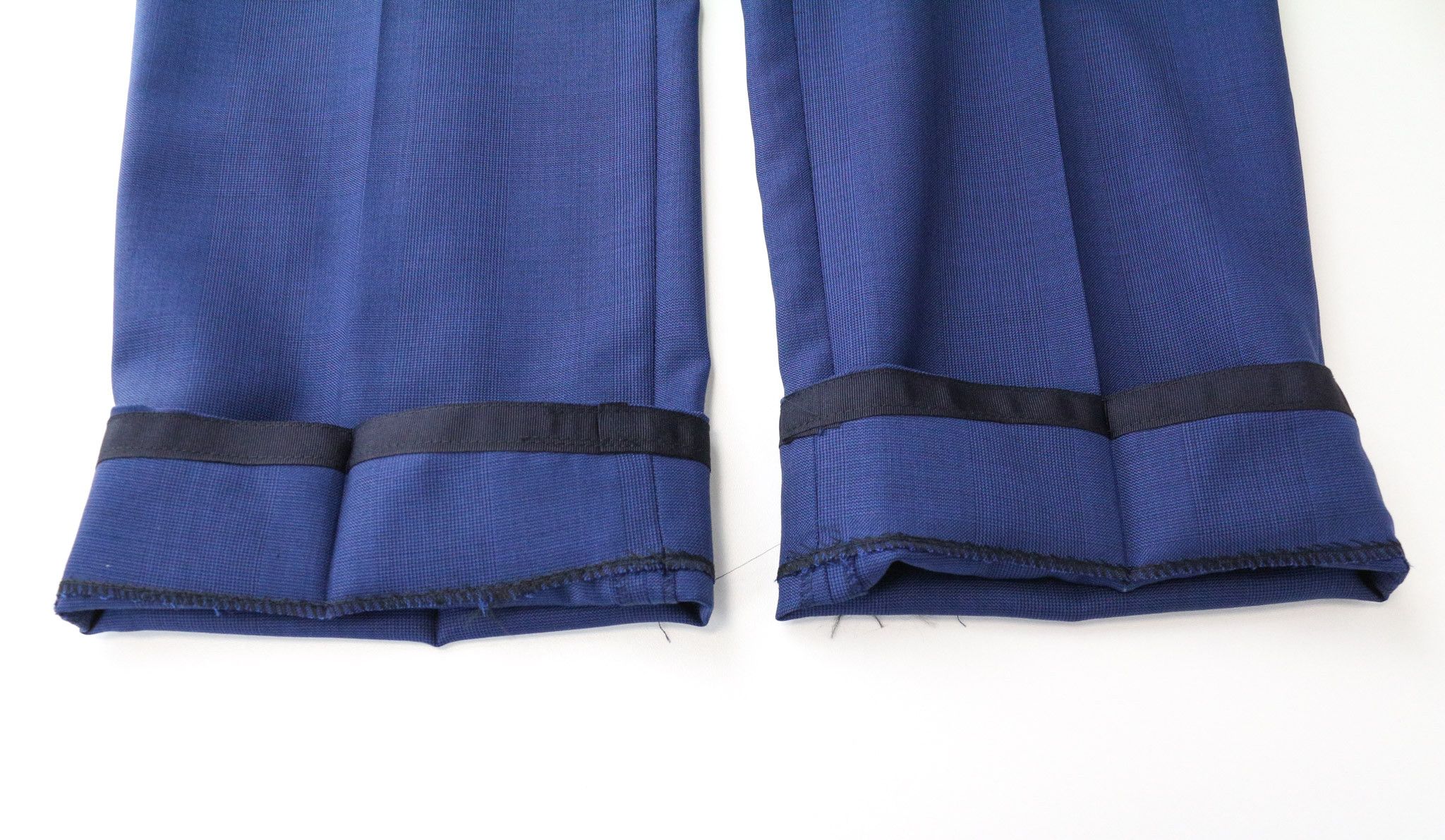 Suitsupply UK44L Mid Blue Slim Glen Check Wool Trousers 76020 Size 44L - 7 Thumbnail