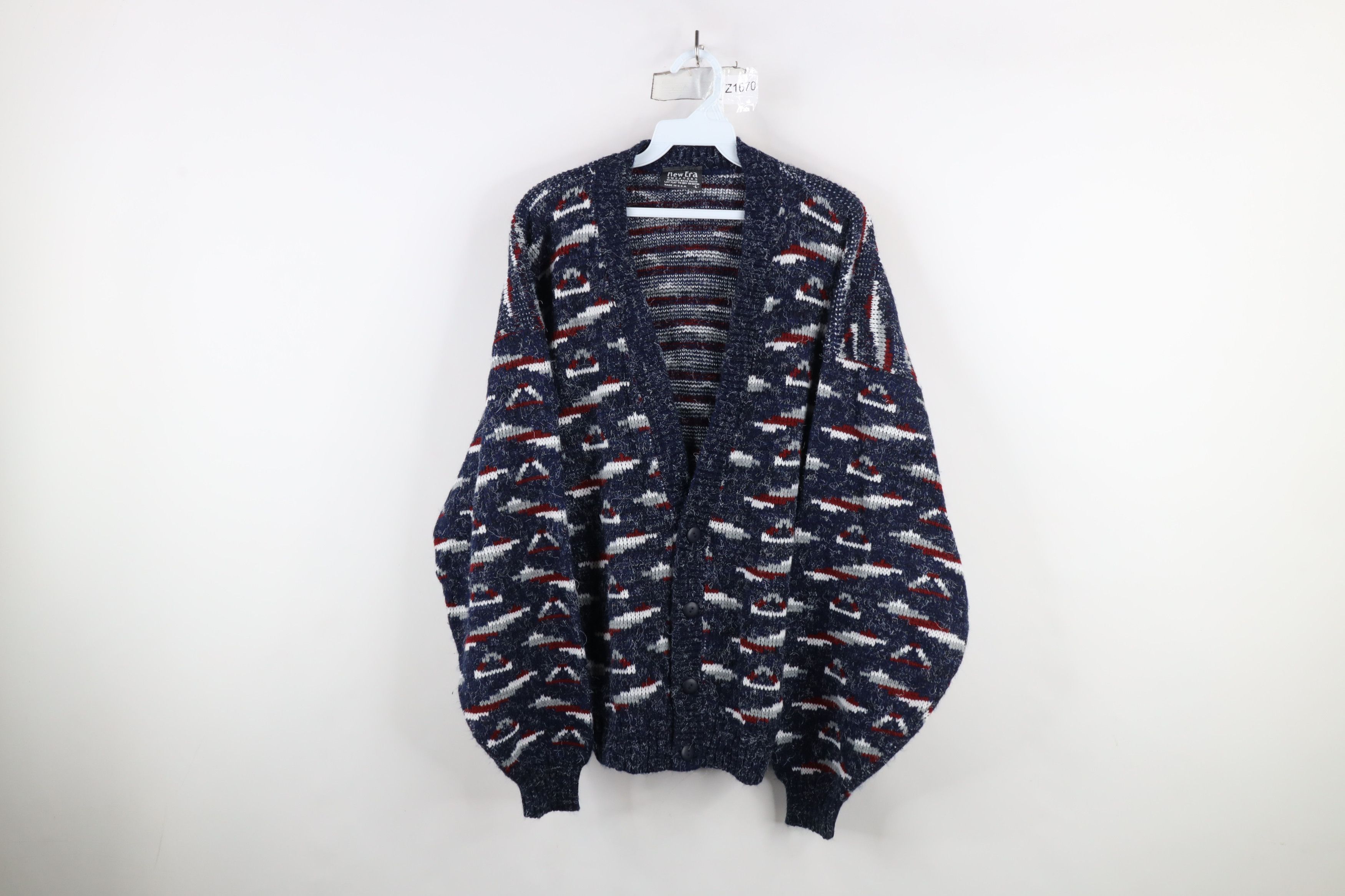 Vintage Vintage 90s Streetwear Knit Button Cardigan Sweater USA Size US L / EU 52-54 / 3 - 1 Thumbnail