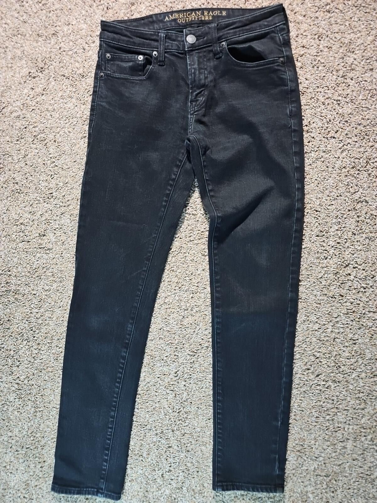 American Eagle Outfitters American Eagle Active Flex Black Jeans 29x32 Size US 29 - 1 Thumbnail