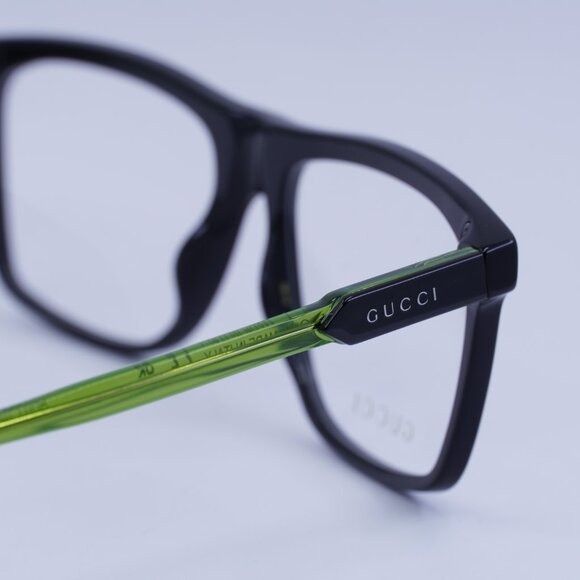 Gucci 🕶️ New Gucci GG1820O 006 Eyeglasses - Shiny Black/Green Size ONE SIZE - 5 Thumbnail