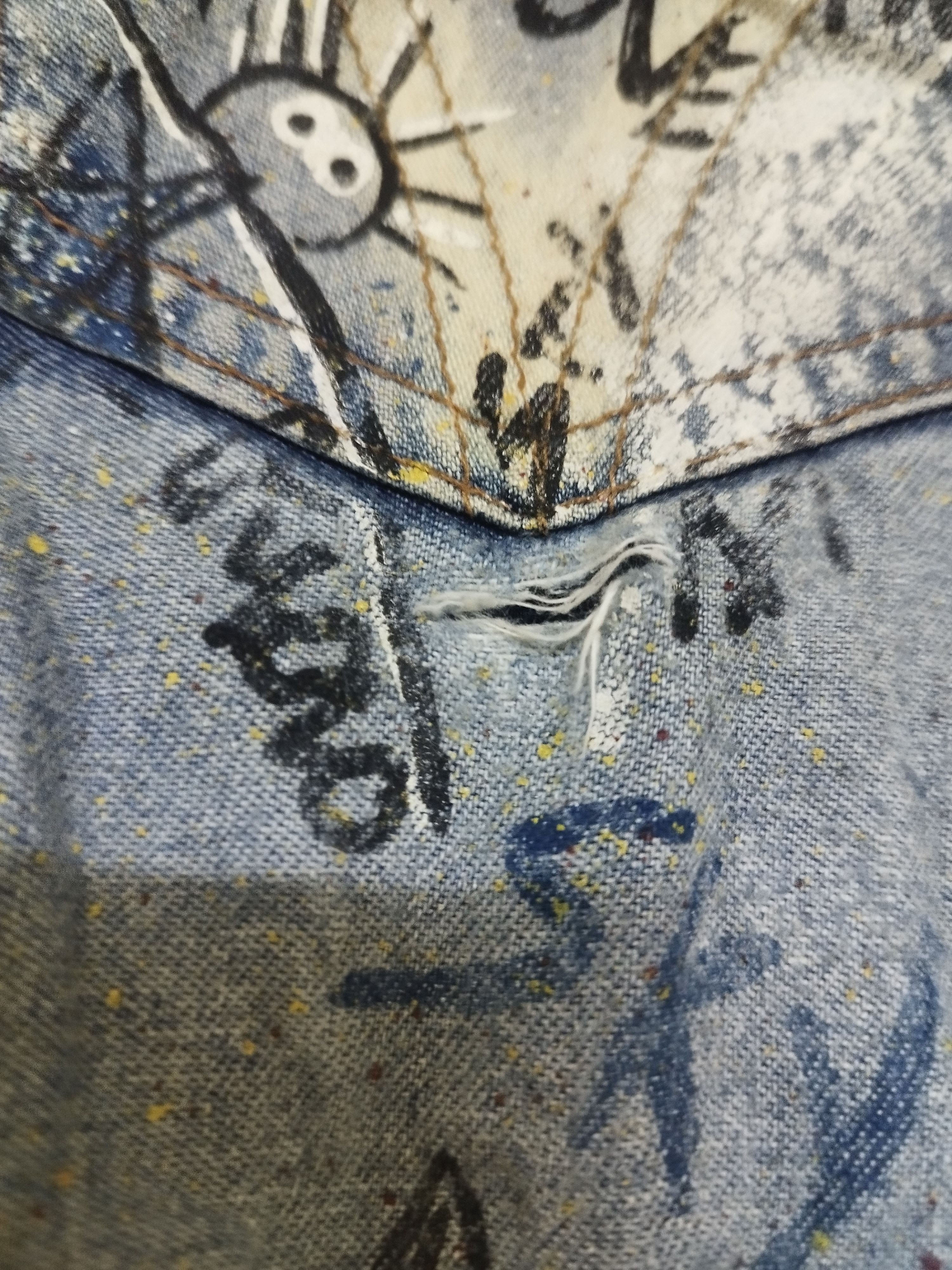 Dolce & Gabbana Dolce & Gabbana 2000s Graffiti Jean-Micheal Basquiat Jeans Size 28" / US 6 / IT 42 - 8 Thumbnail