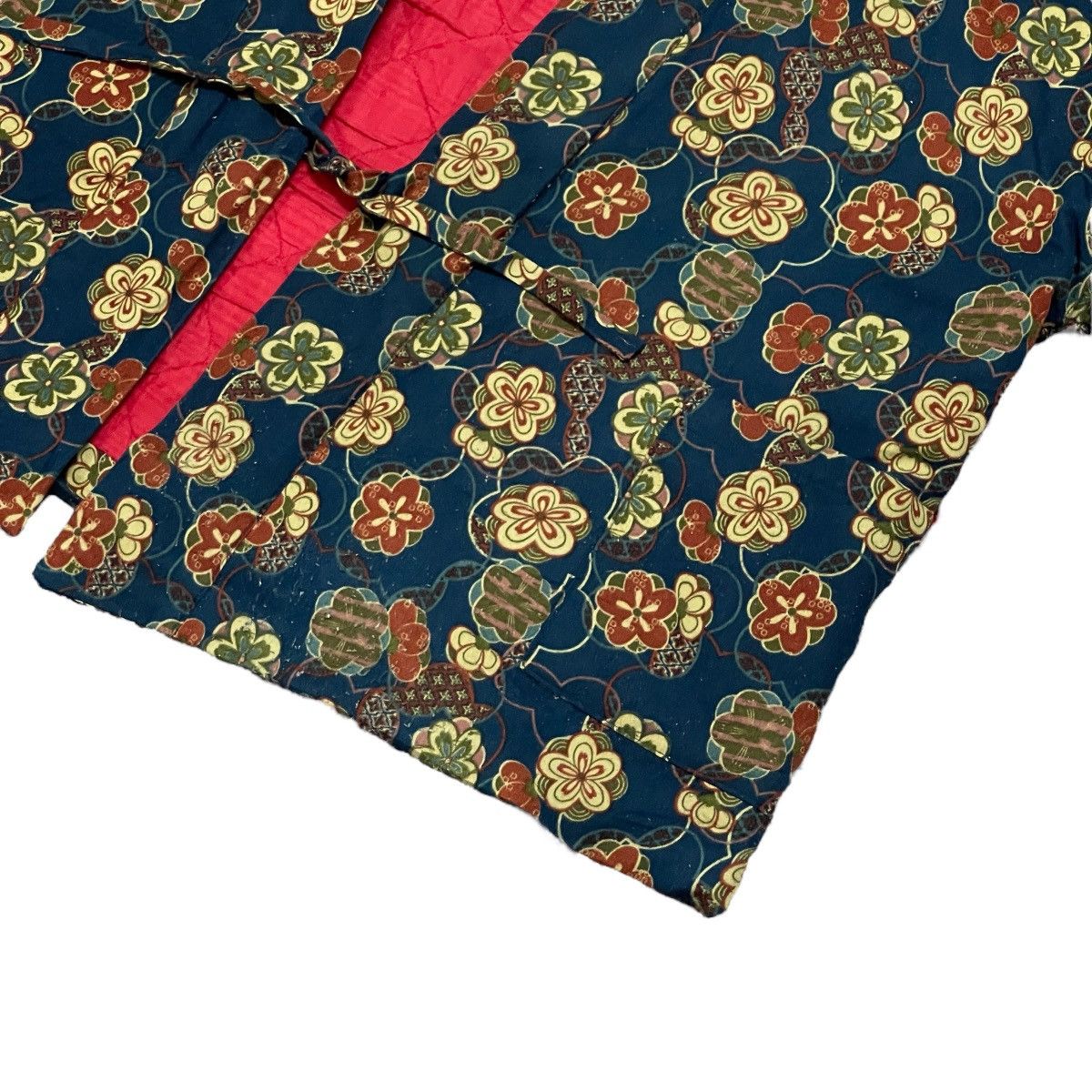 Japanese Brand Vintage Hanten Floral Pattern Traditional Kimono Jacket Size US XL / EU 56 / 4 - 9 Thumbnail