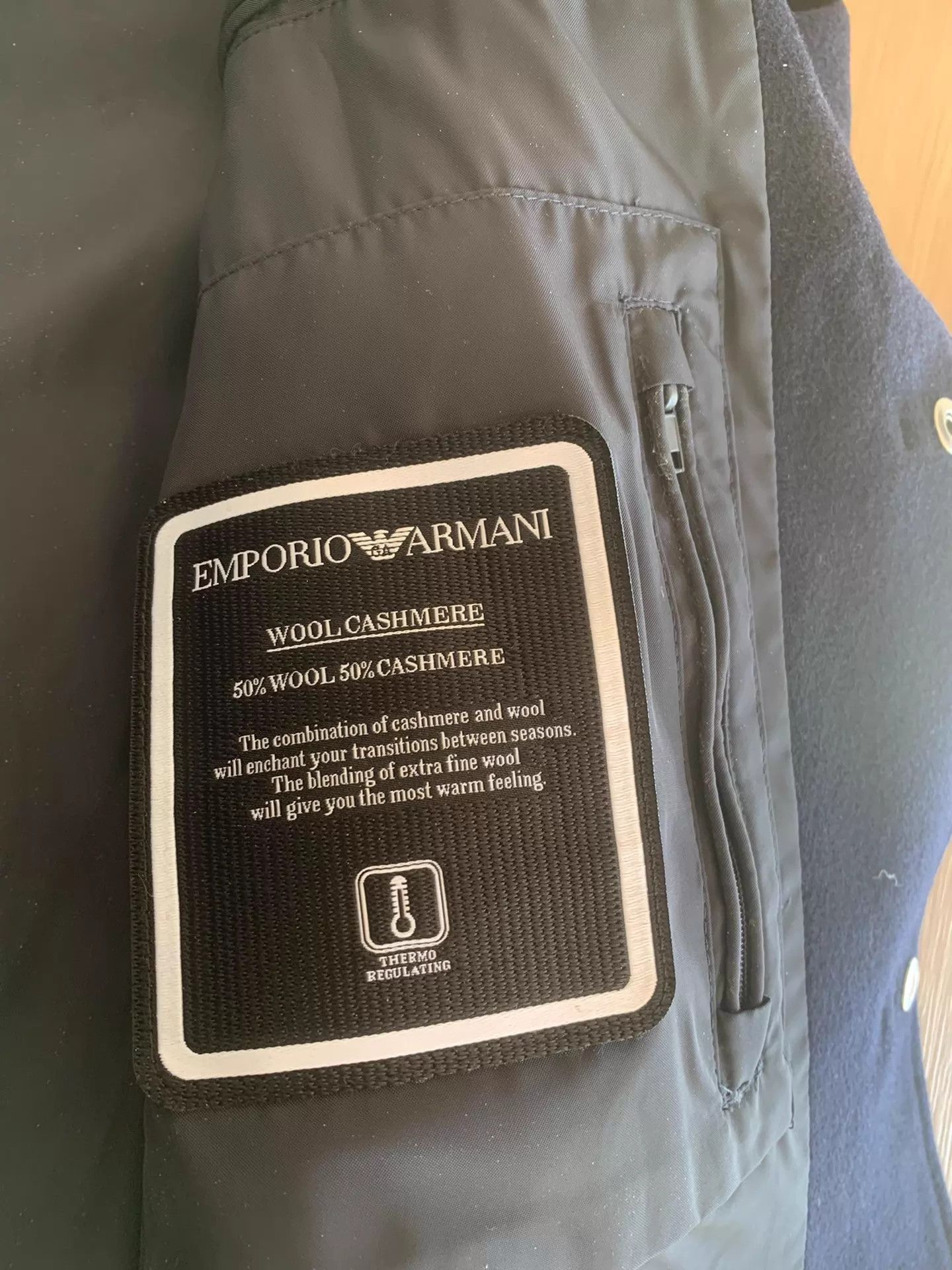 Emporio Armani Emporio Armani Cashmere Wool Navy IT 54 Jacket Size US L / EU 52-54 / 3 - 5 Thumbnail