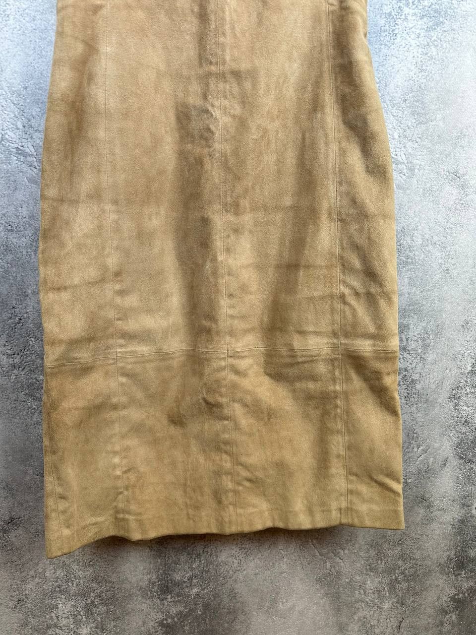Reiss REISS Suede Lambskin Dress Sleeveless V-Neck Sheath Bodycon Size M / US 6-8 / IT 42-44 - 6 Thumbnail