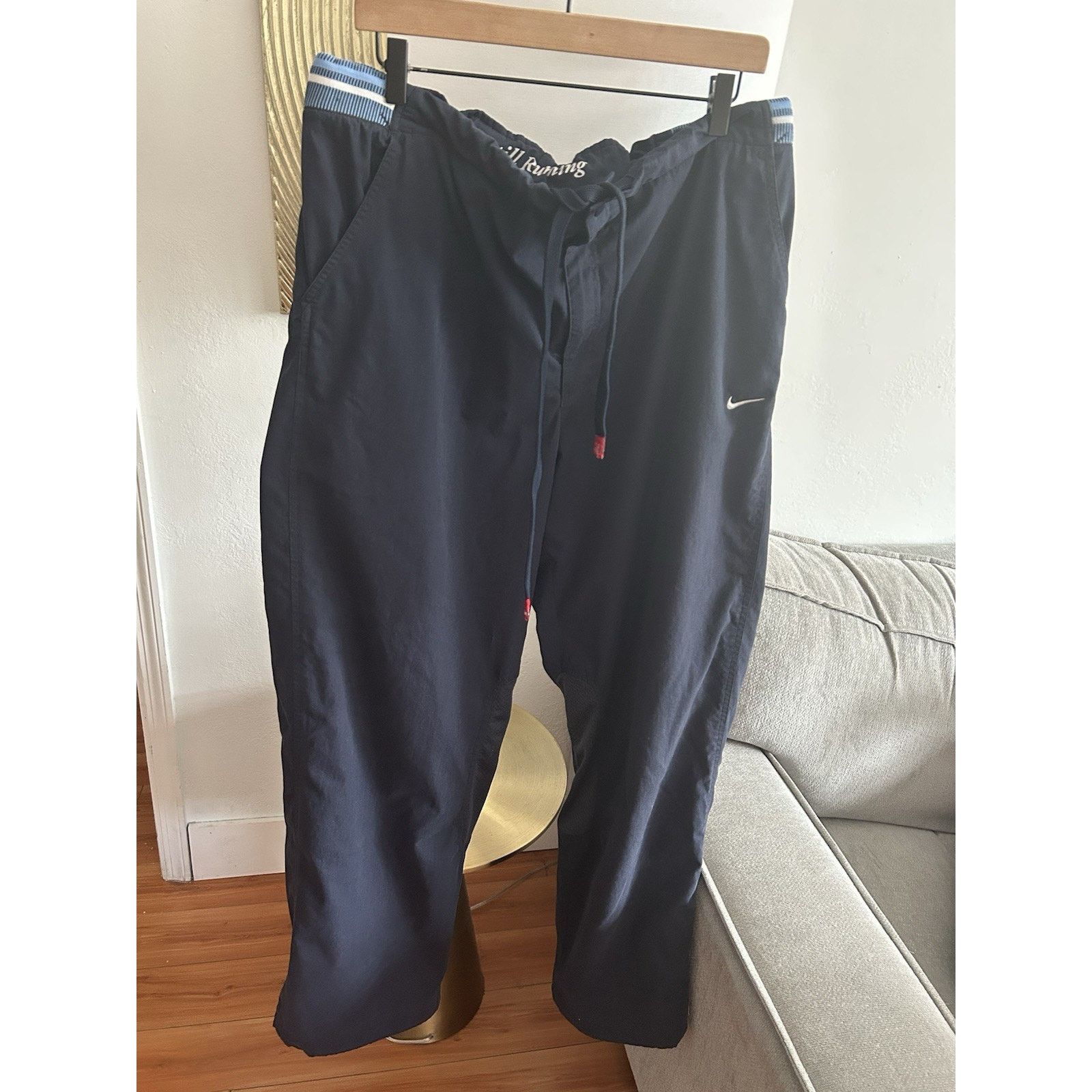 Nike Vtg Nike COR72Z Mens Blue Track Pants XXL Drawstring Joggers Size US 36 / EU 52 - 2 Thumbnail