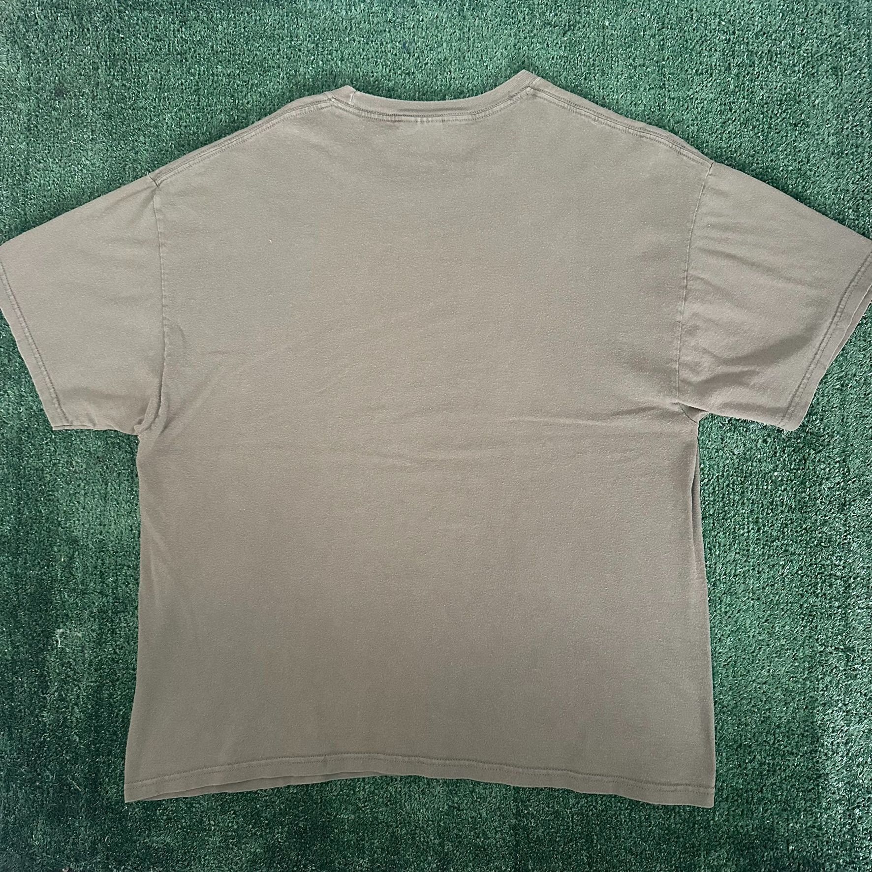 Hanes Vintage Y2K USA Army Star T-Shirt Military Olive Green Size US XL / EU 56 / 4 - 4 Thumbnail